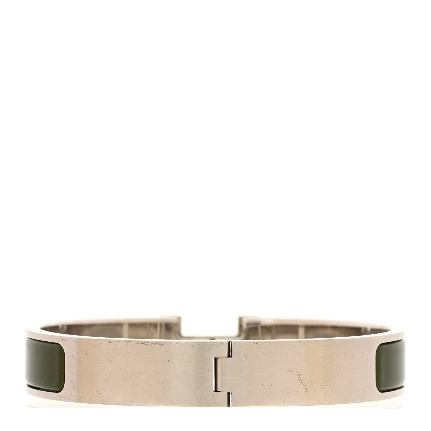 Hermes Enamel Narrow Clic Clac H Bracelet GM Vert Veronese
