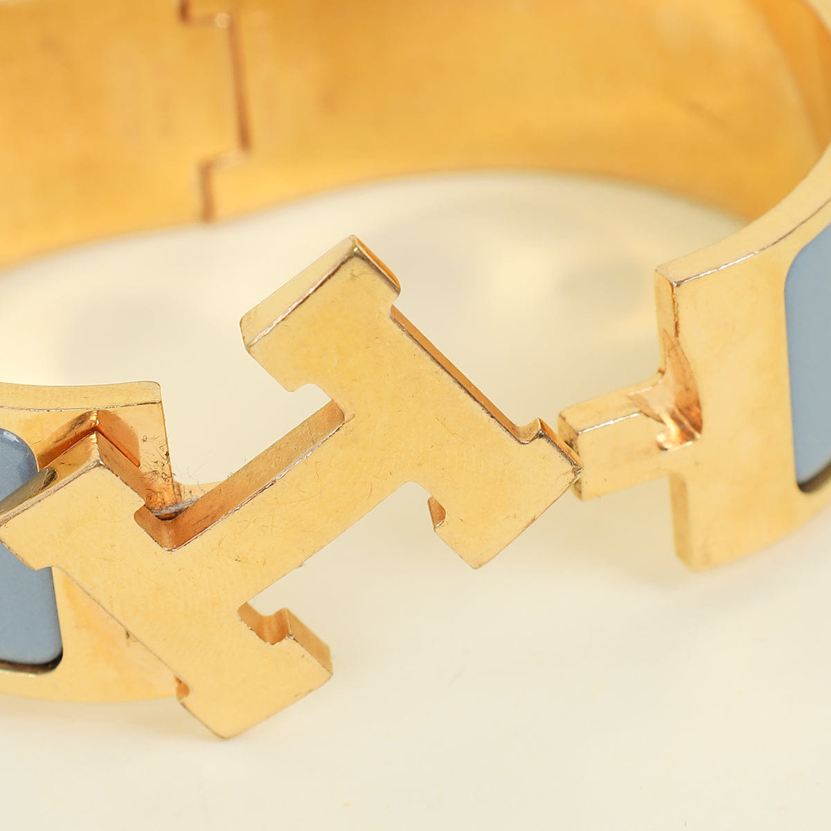 Hermes Bleu Lin Clic Clac PM Bracelet