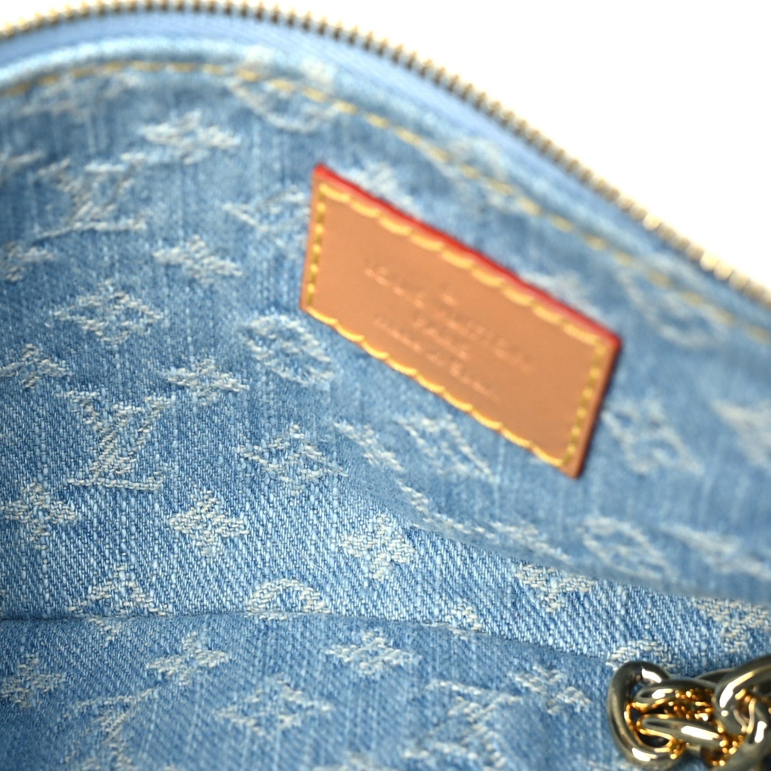 Louis Vuitton Monogram Denim Liv Pochette Sky Blue