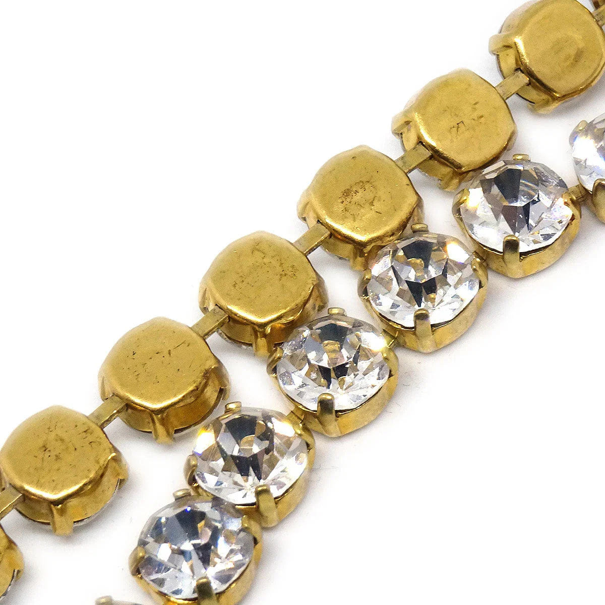 Chanel 1995 Rhinestones CC Gold Chain Belt