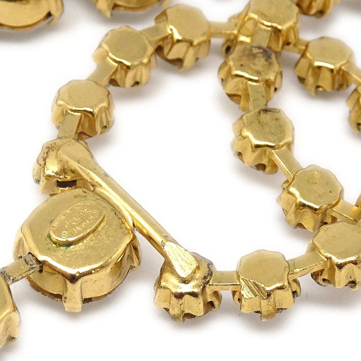 Chanel 1995 Gold & Crystal CC Chain Belt 95P