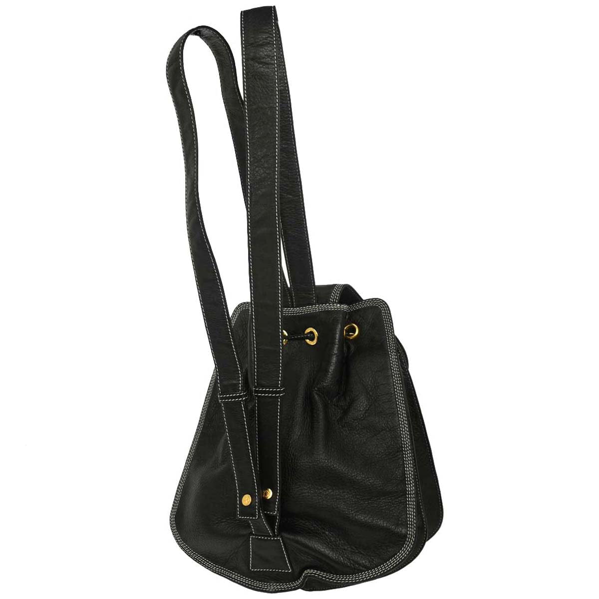 Loewe Black Leather Backpack