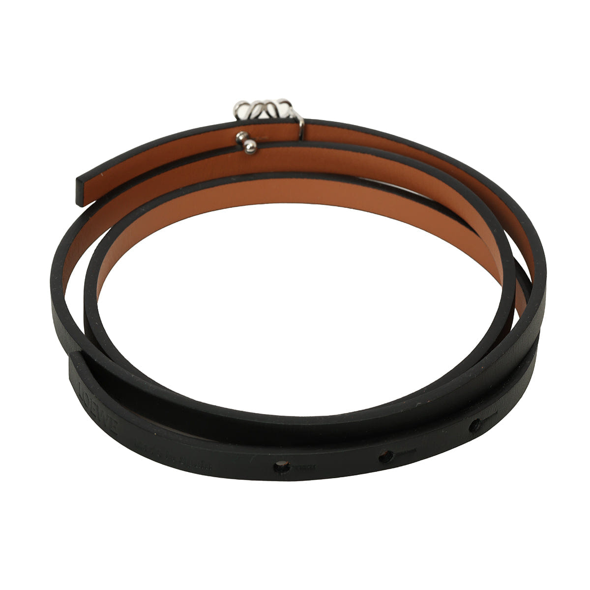Loewe Reversible Anagram Black And Tan Belt Size: 36