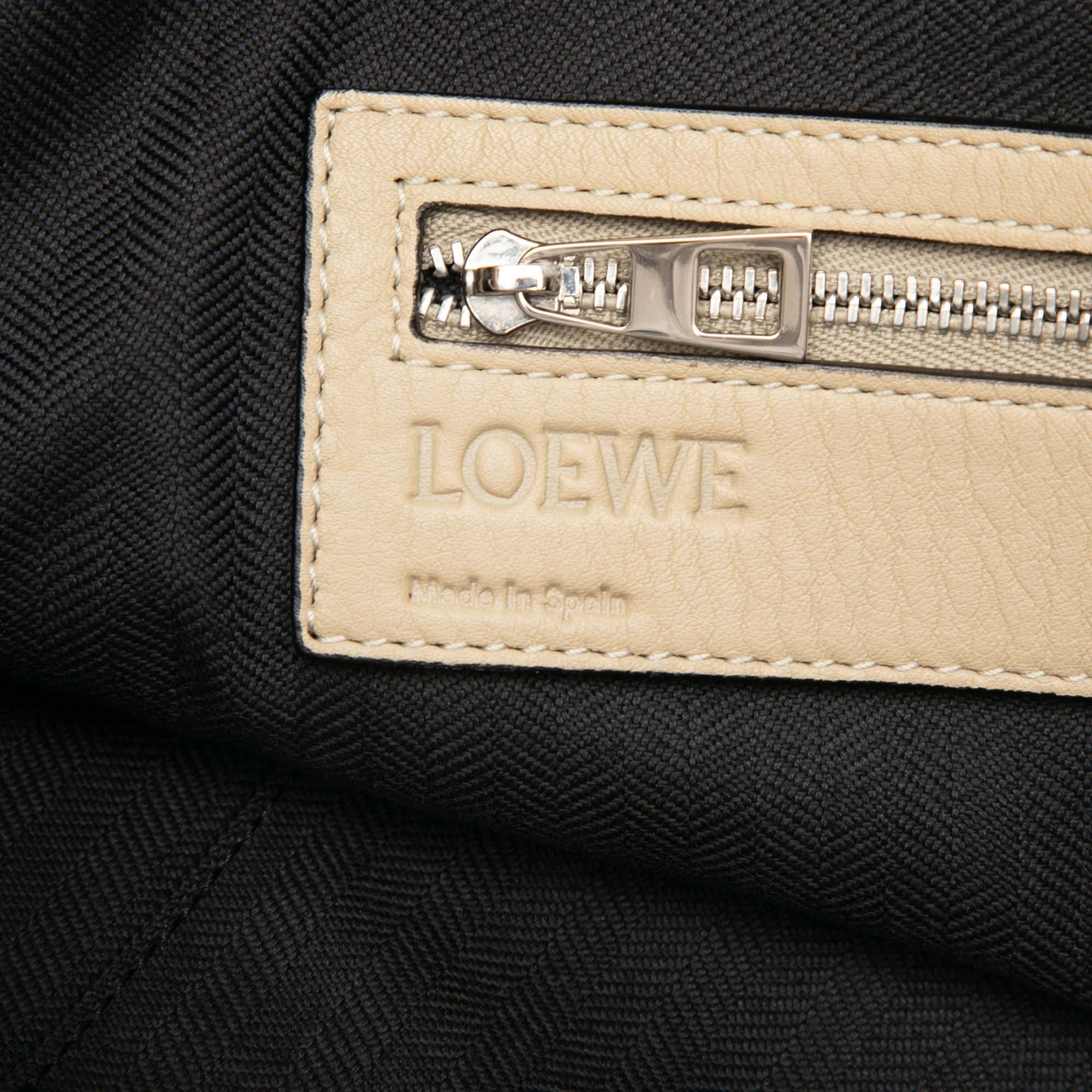 Loewe Embossed Leather Anagram Goya Briefcase