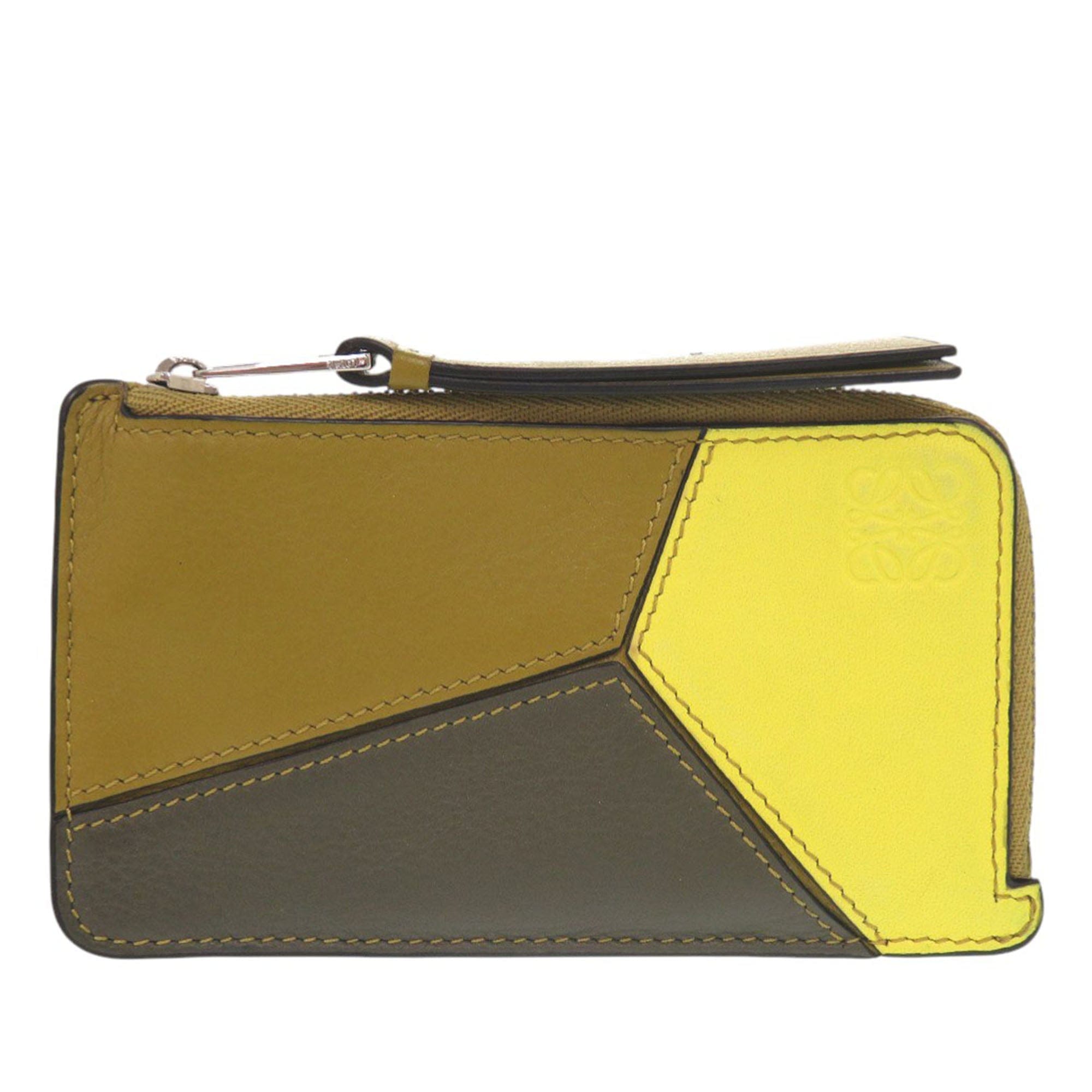 Loewe Tricolor Calfskin Puzzle Coin Card Holder