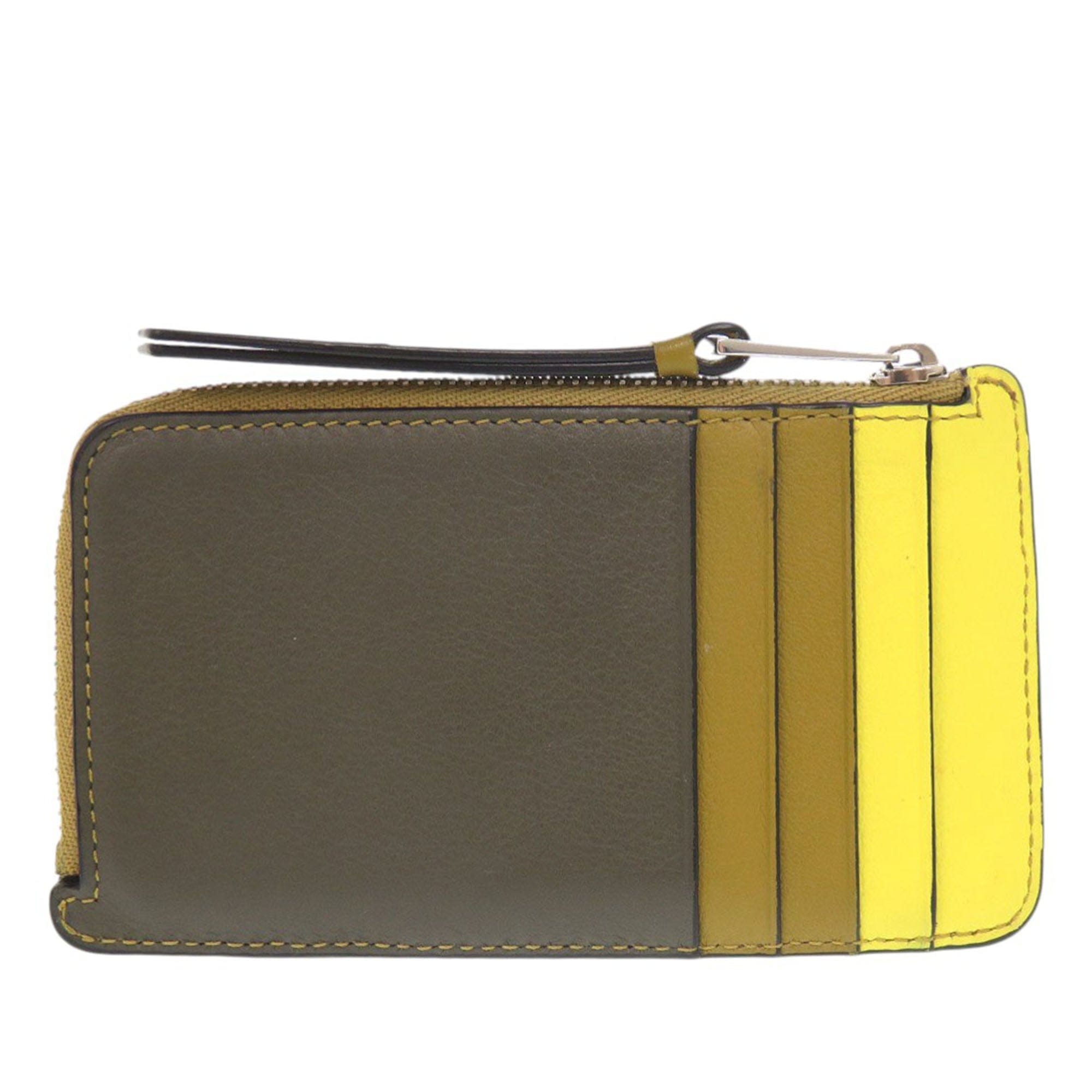 Loewe Tricolor Calfskin Puzzle Coin Card Holder