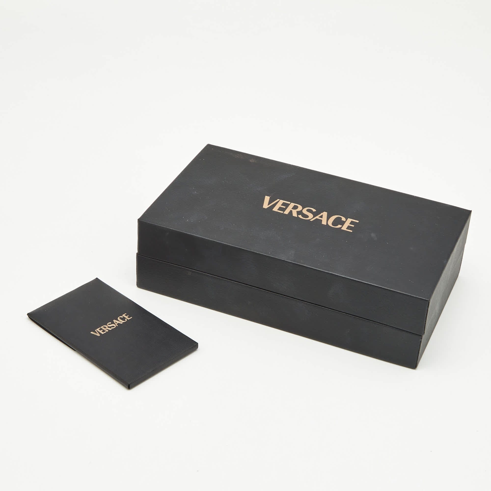 Versace Medusa Greca Gold Tone Hoop Earrings