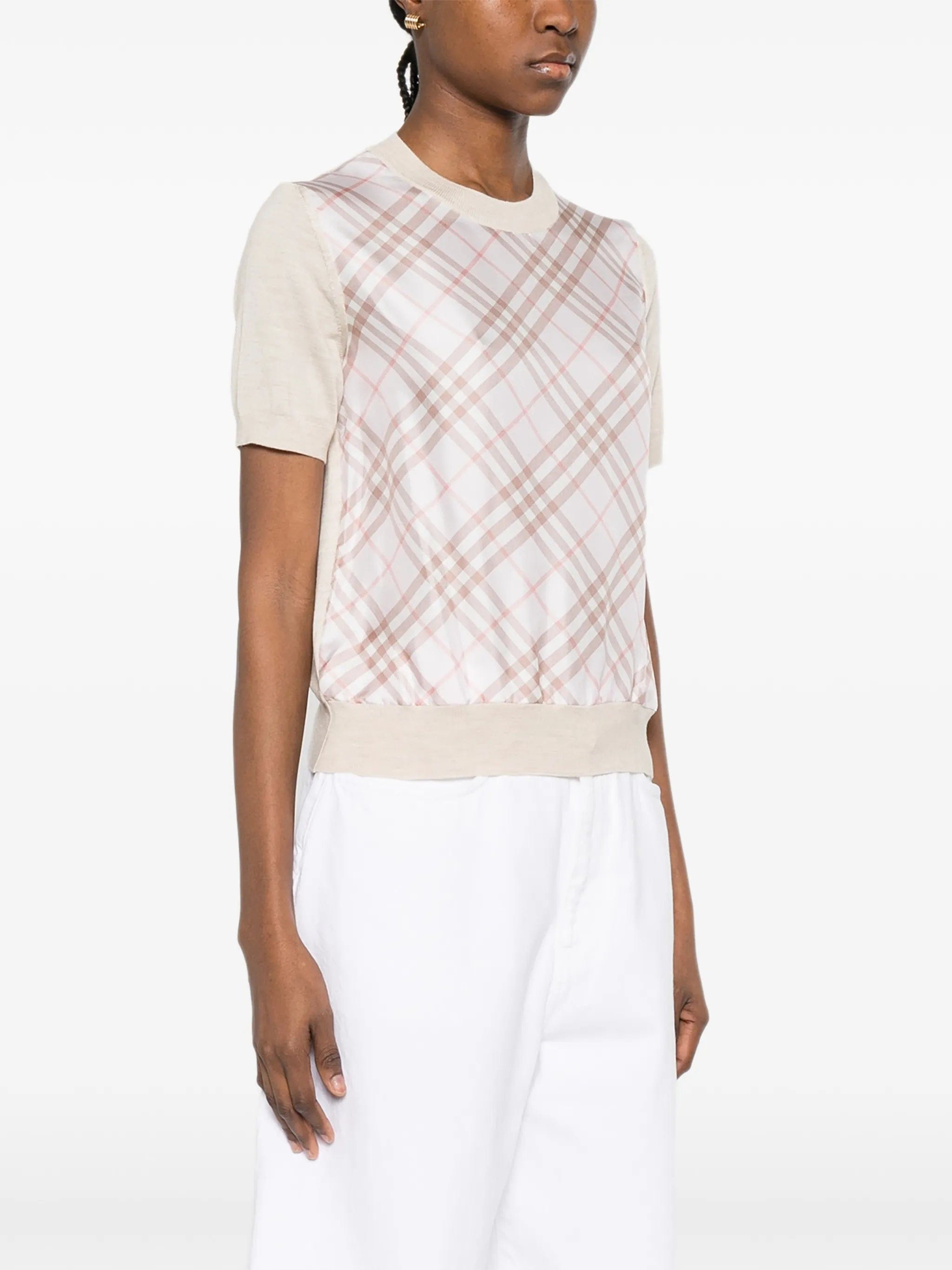 Burberry Check short - sleeved T - shirt