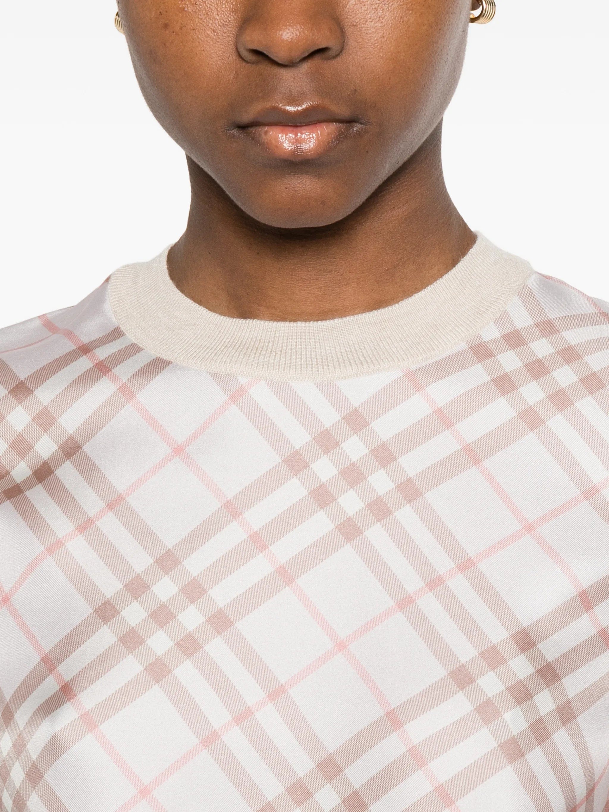 Burberry Check short - sleeved T - shirt