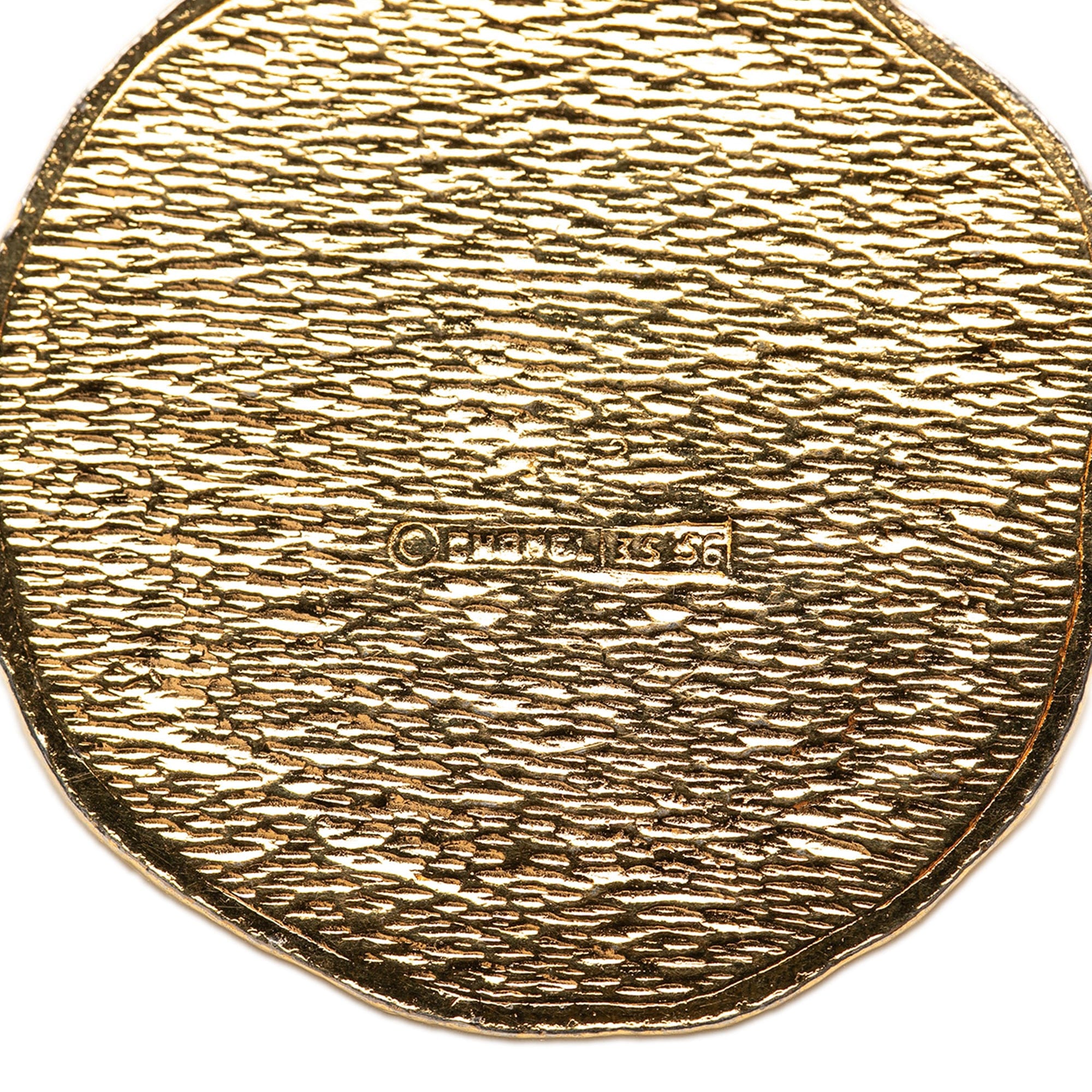 Chanel CC Gold Plated Centaur Medallion Pendant Necklace