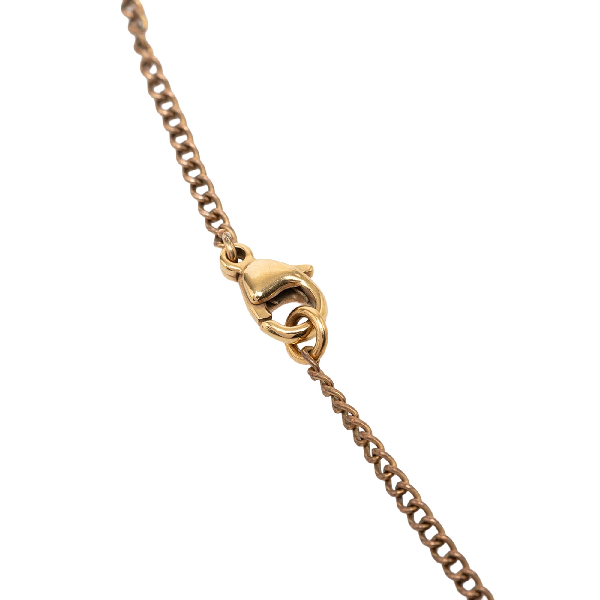 Chanel CC Gold Plated Star Cutout Pendant Necklace