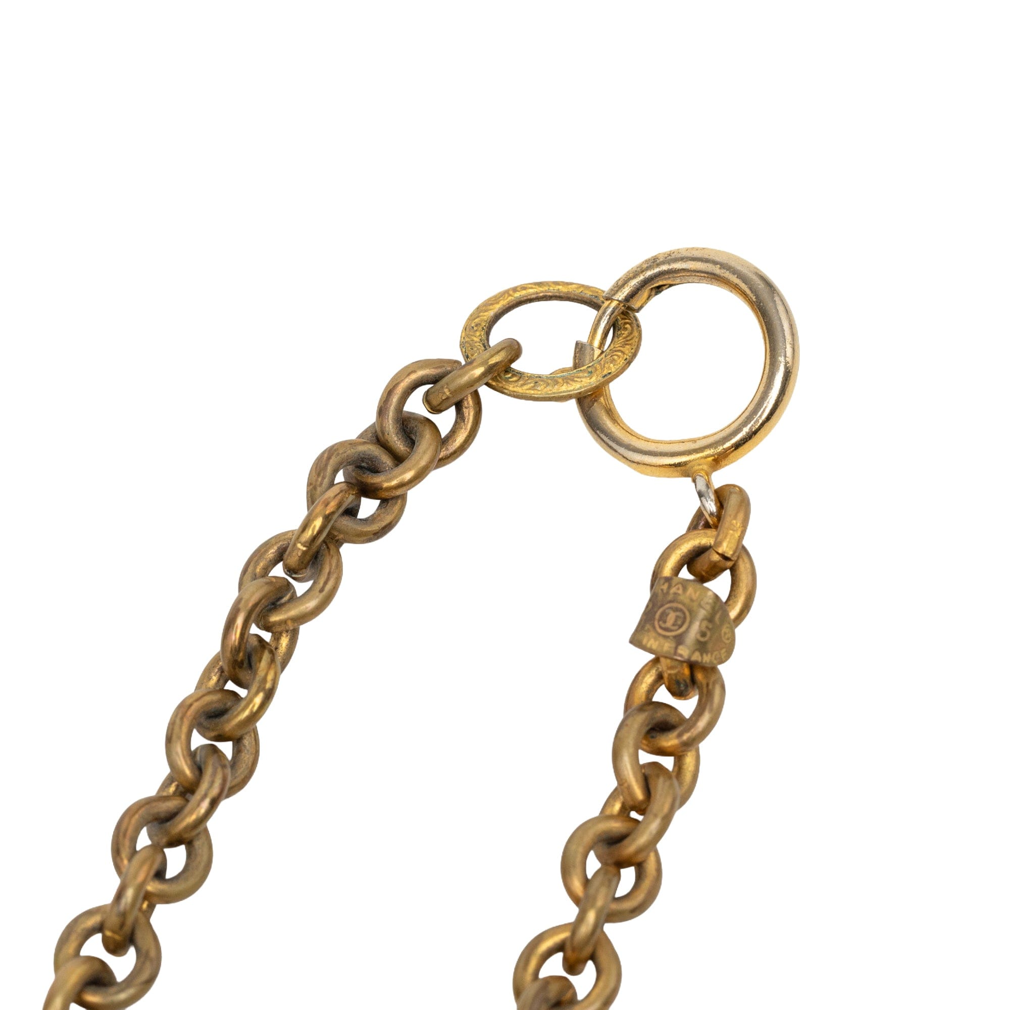 Chanel CC Gold Plated Resin Lucite Ball Station Long Necklace