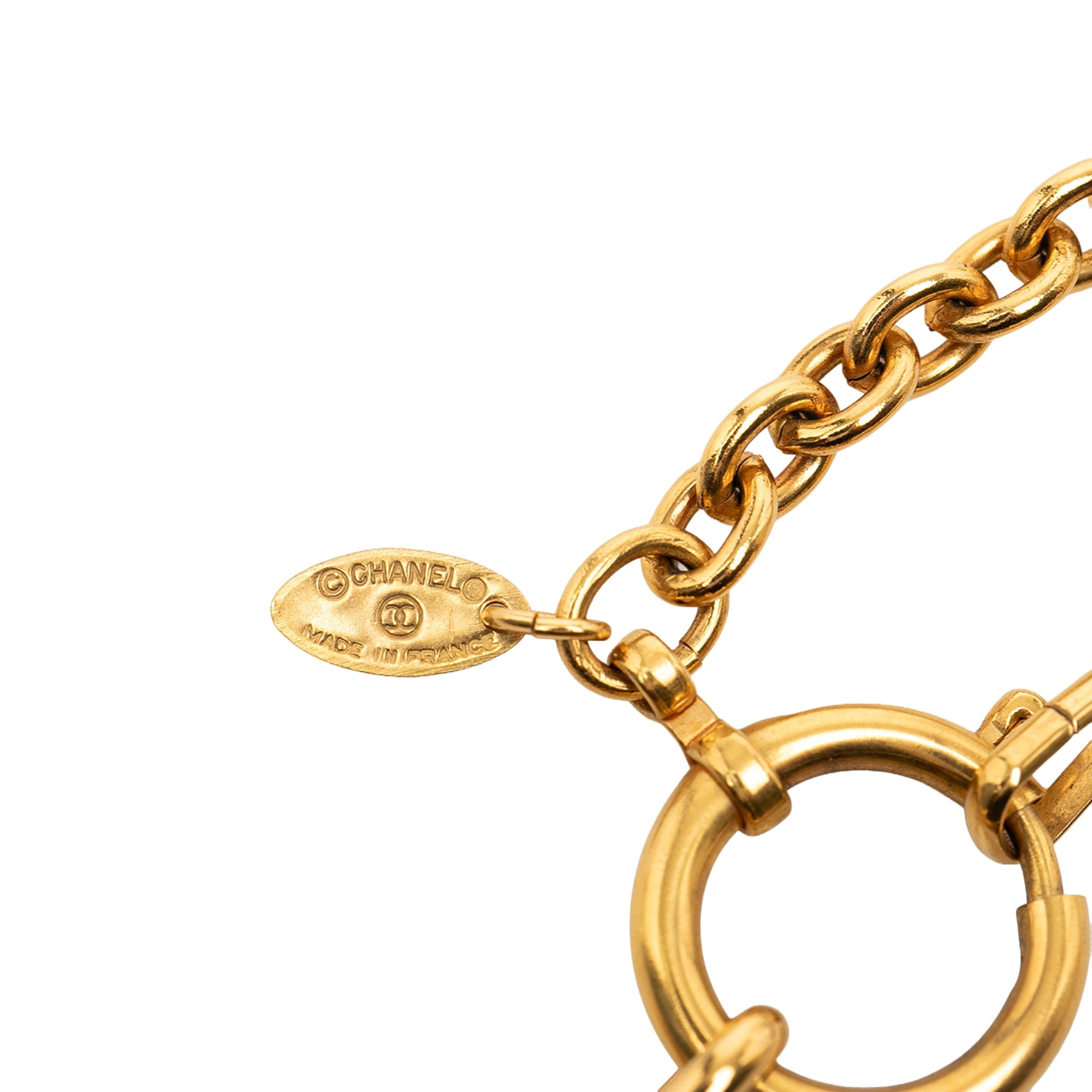 Chanel CC Gold Plated Leo Lion Sun Medallion Pendant Necklace