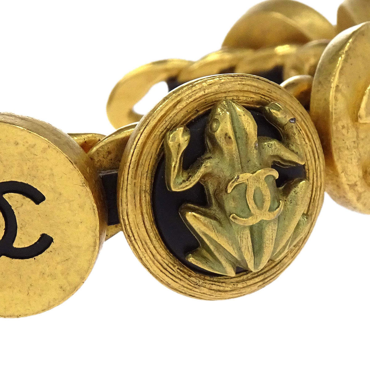 Chanel Gold Bracelet Bangle Accessories 95P