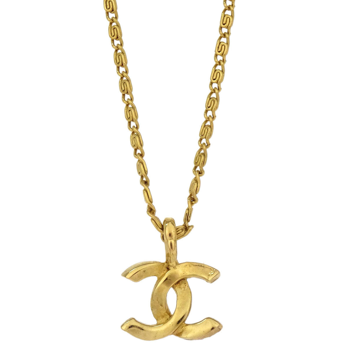 Chanel Gold CC Pendant Necklace 1982