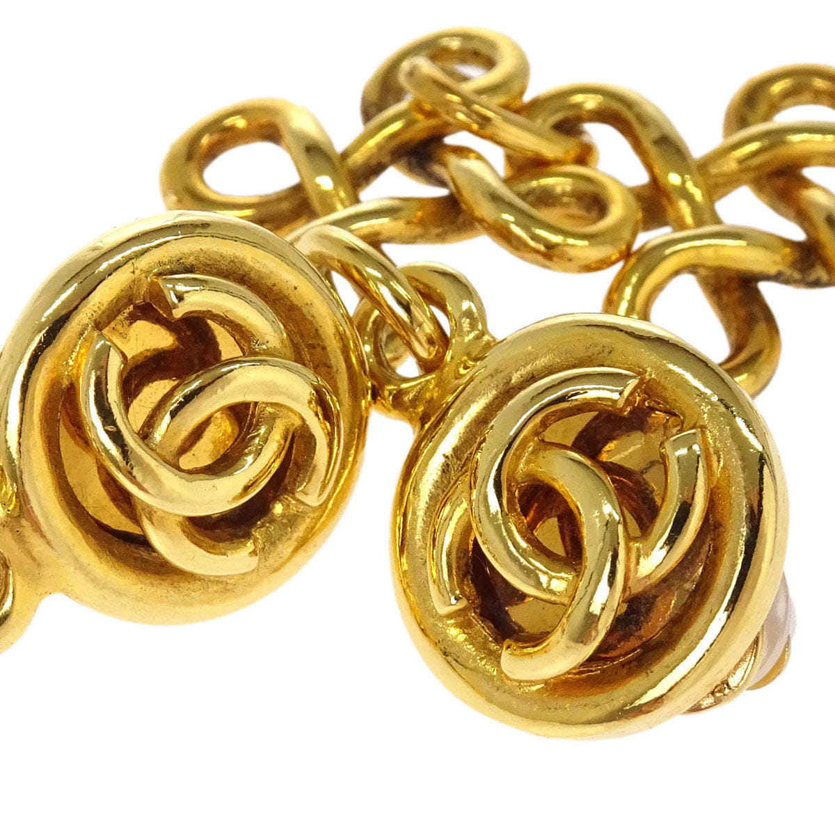 Chanel Dangle Cross Clip - On Earrings Gold 93P/2930