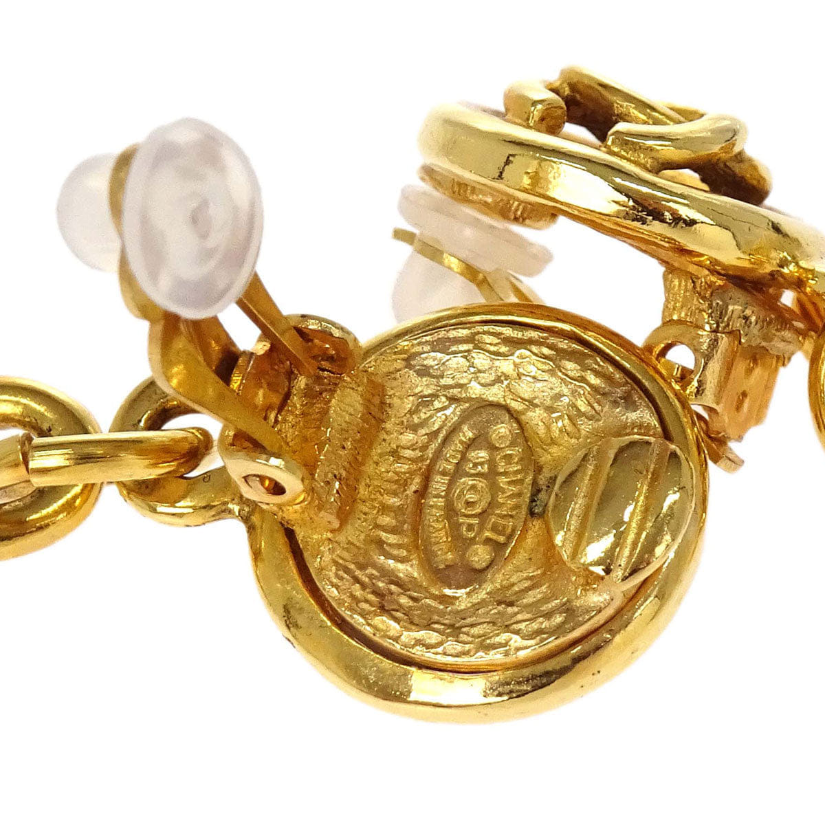 Chanel Dangle Cross Clip - On Earrings Gold 93P/2930