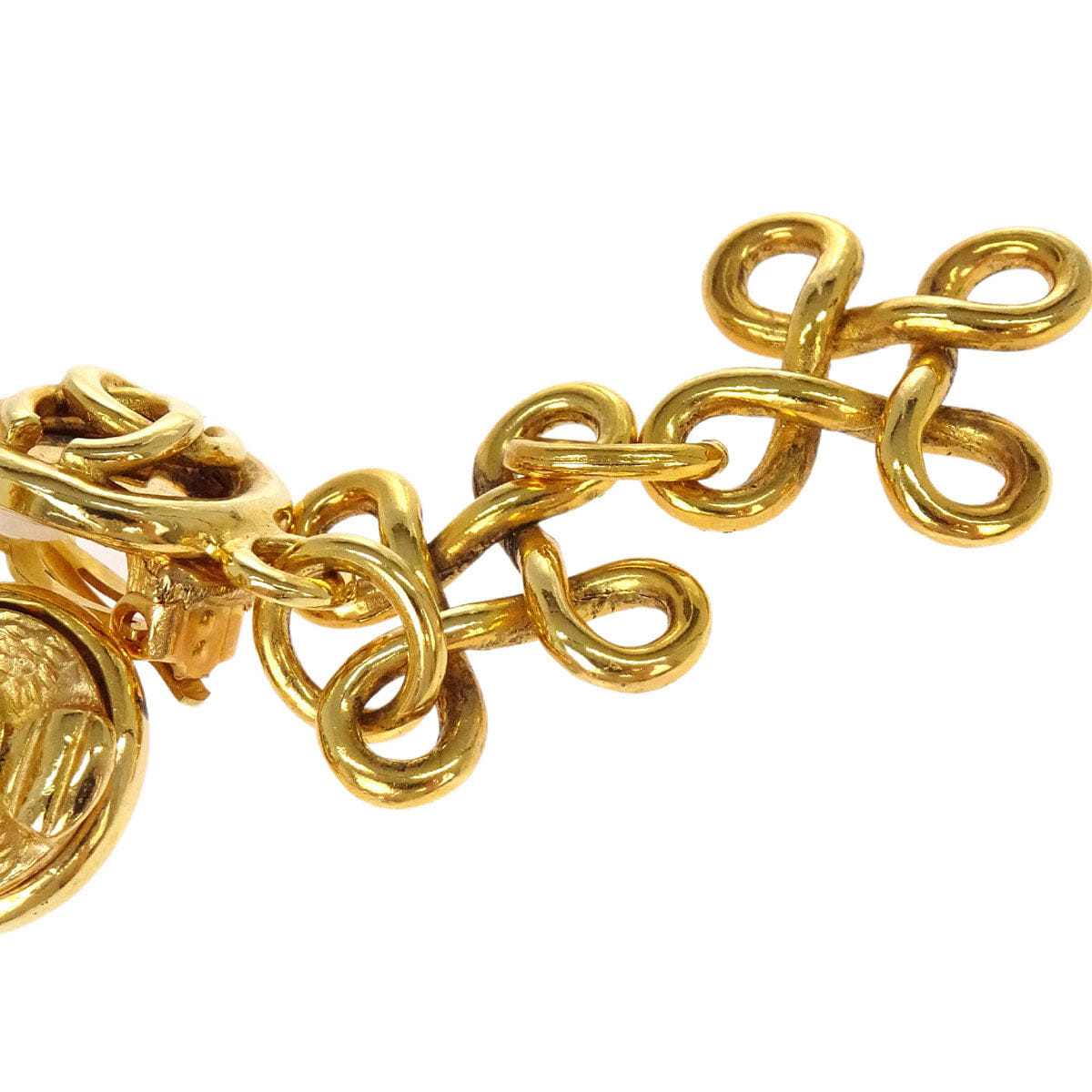 Chanel Dangle Cross Clip - On Earrings Gold 93P/2930