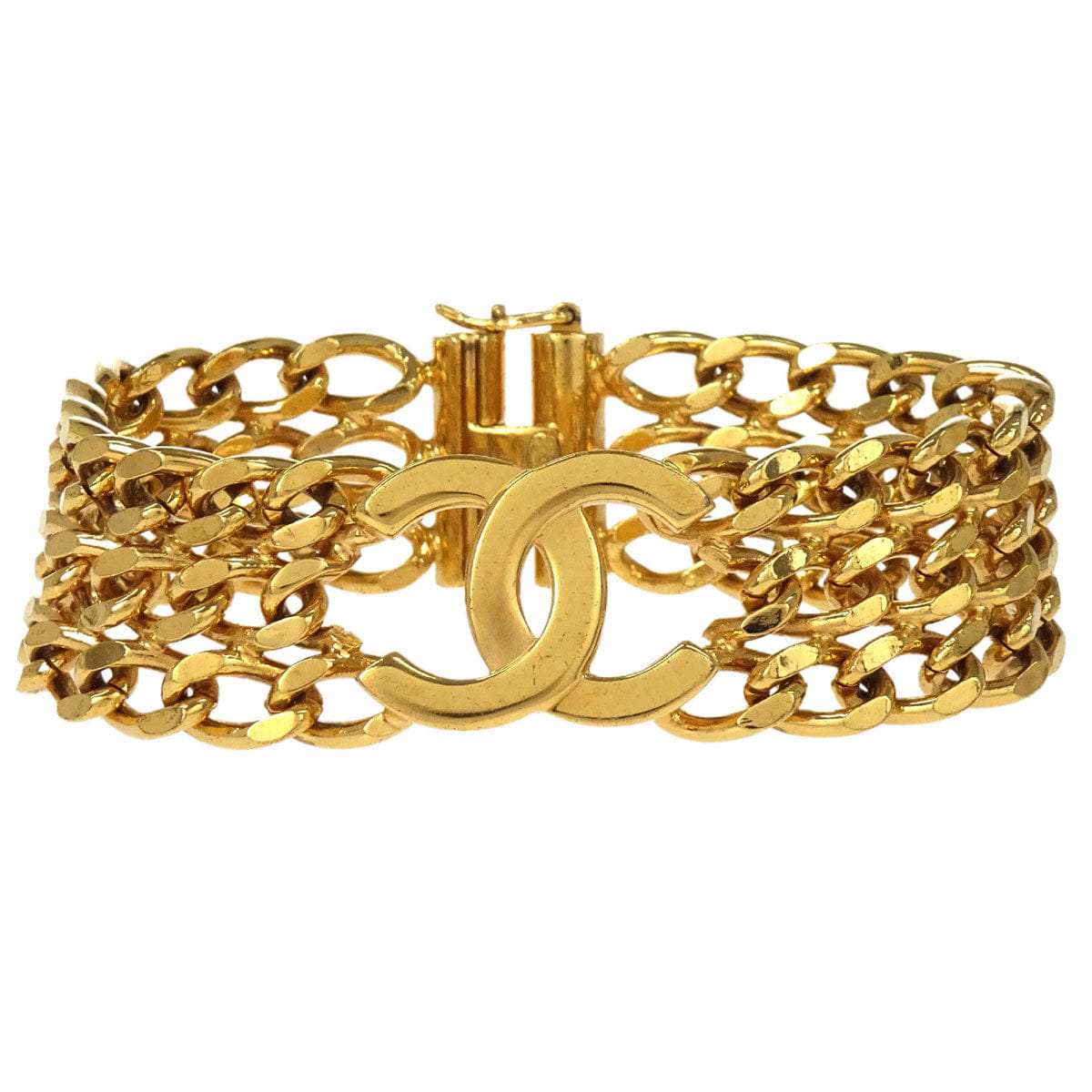 Chanel Gold Chain CC Bracelet Bangle Accessories 97A