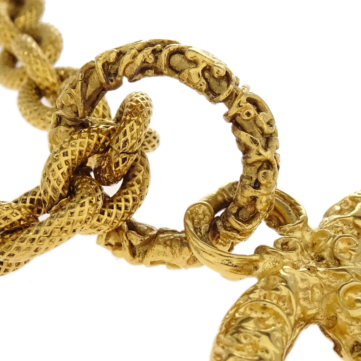 Chanel Gold CC Chain Pendant Necklace 93A