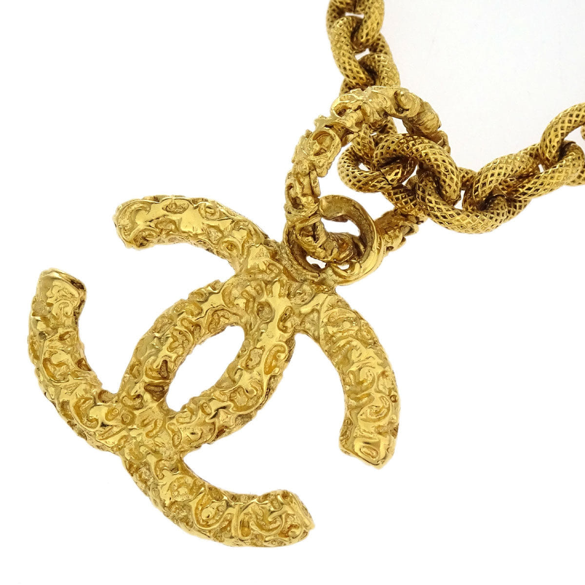 Chanel Gold CC Chain Pendant Necklace 93A