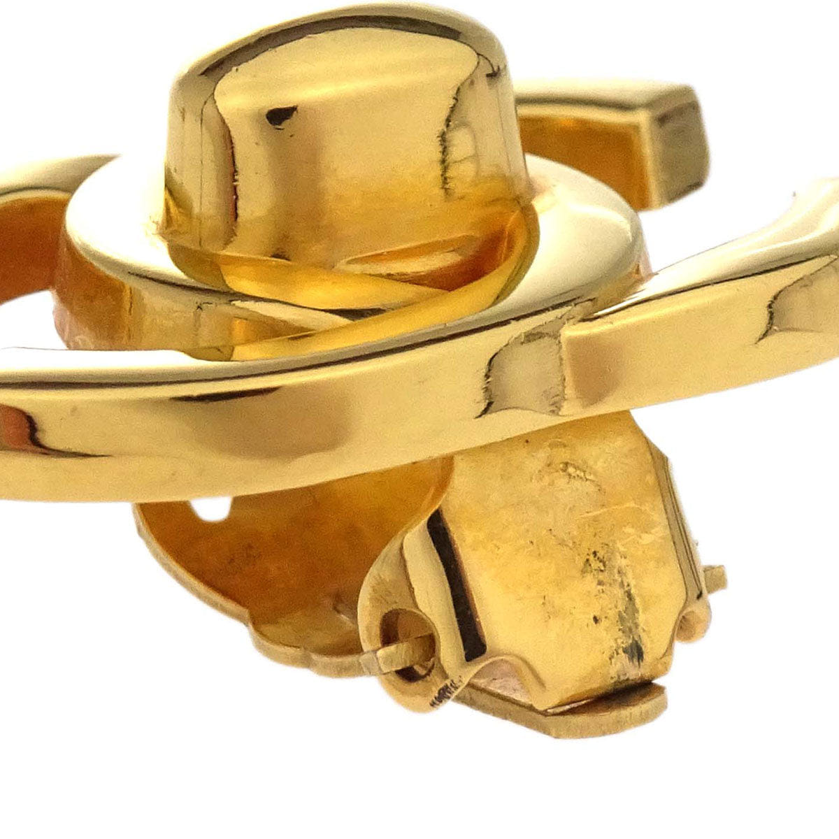 Chanel CC Turnlock Clip - On Earrings Gold Large 97P