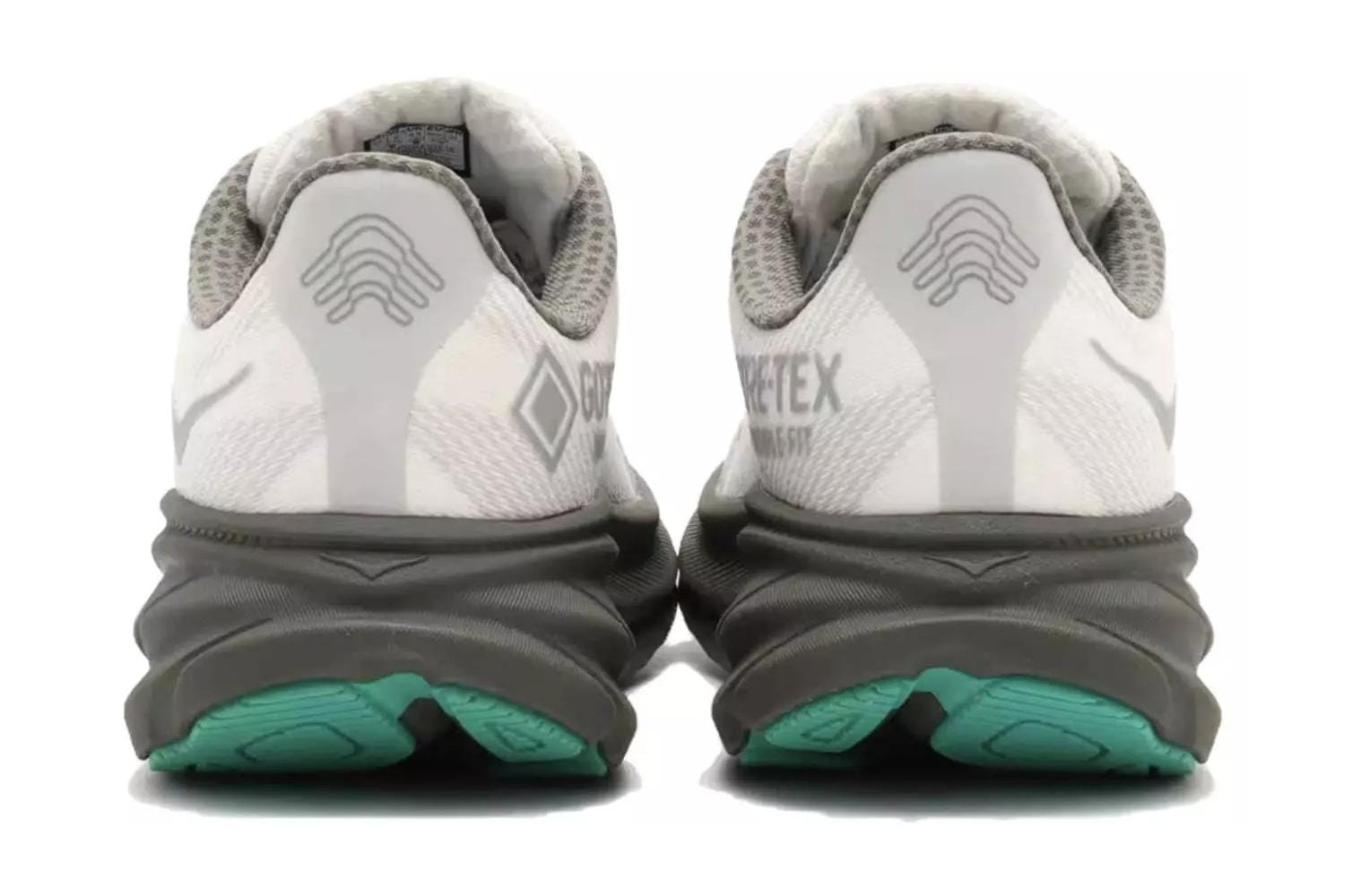 Hoka One Clifton 9 GORE - TEX Stealth Tech Mens Running Shoe - Grey/Harbor Mist/Barley - 10