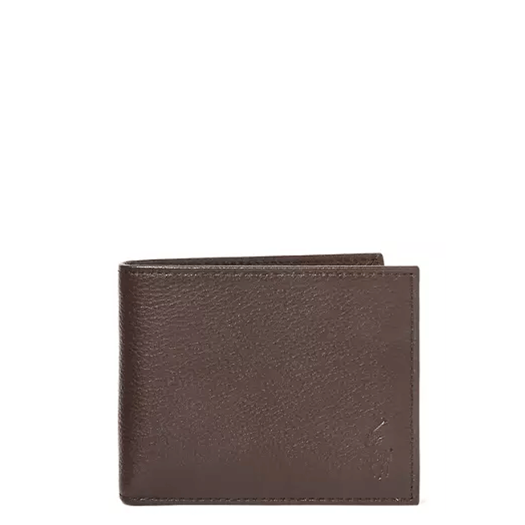 POLO RALPH Lauren PEBBLED LEATHER PASSCASE BROWN