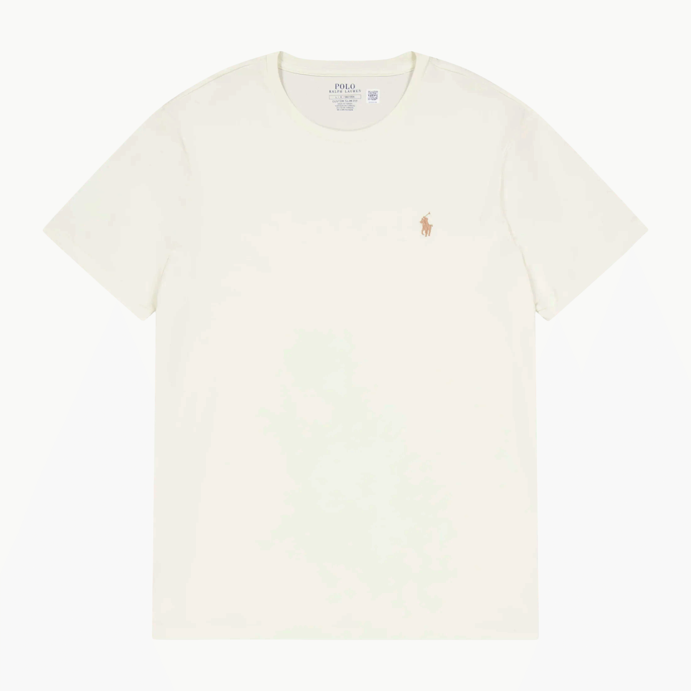 Polo Ralph Lauren Custom Slim Fit Jersey Crewneck T - Shirt Parchment Cream