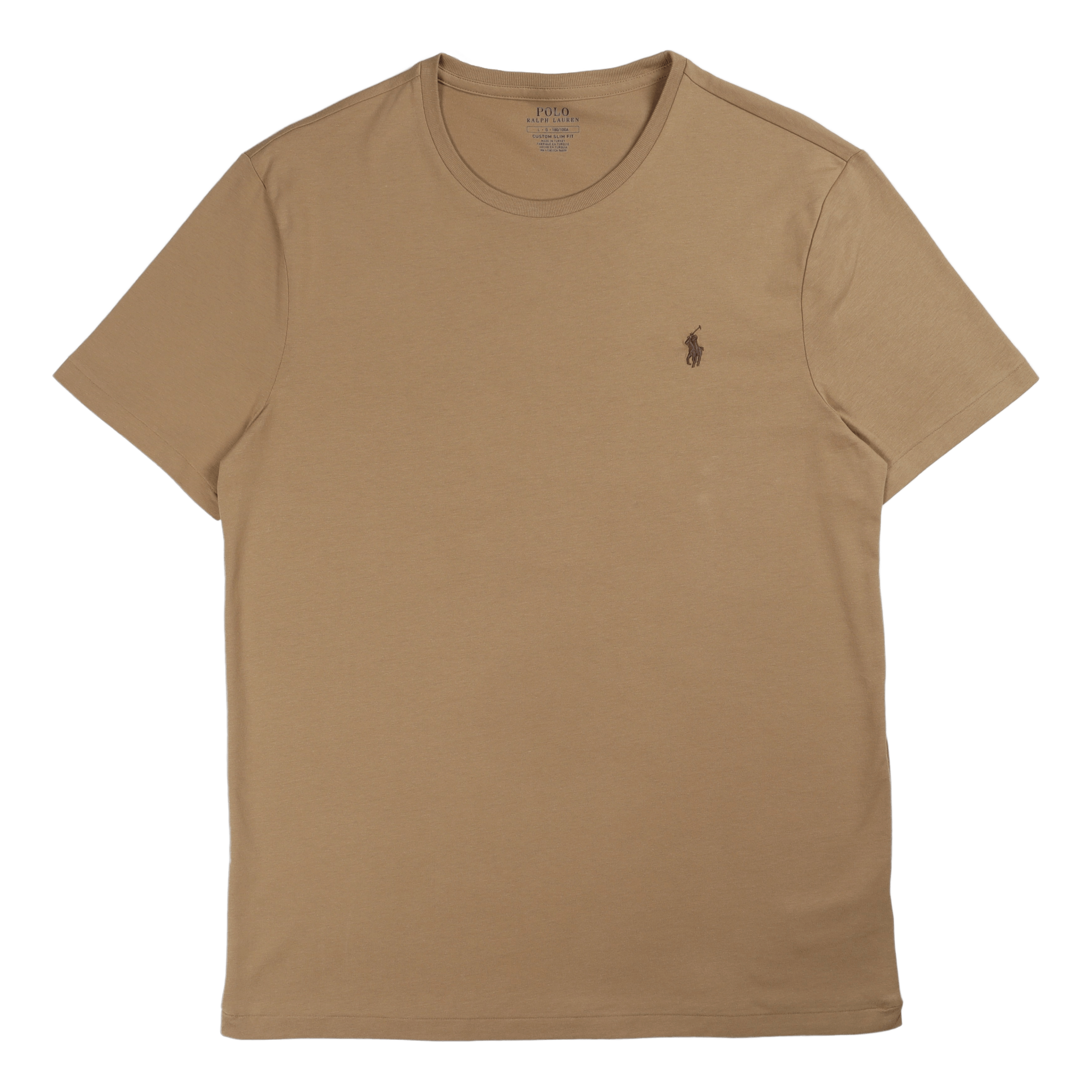 Polo Ralph Lauren Custom Slim Fit Jersey Crewneck T - Shirt Luxury Tan/C8135