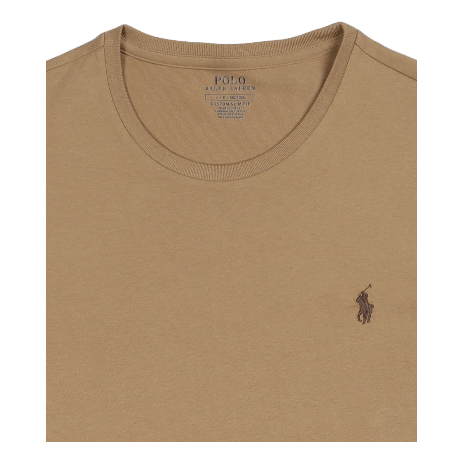Polo Ralph Lauren Custom Slim Fit Jersey Crewneck T - Shirt Luxury Tan/C8135