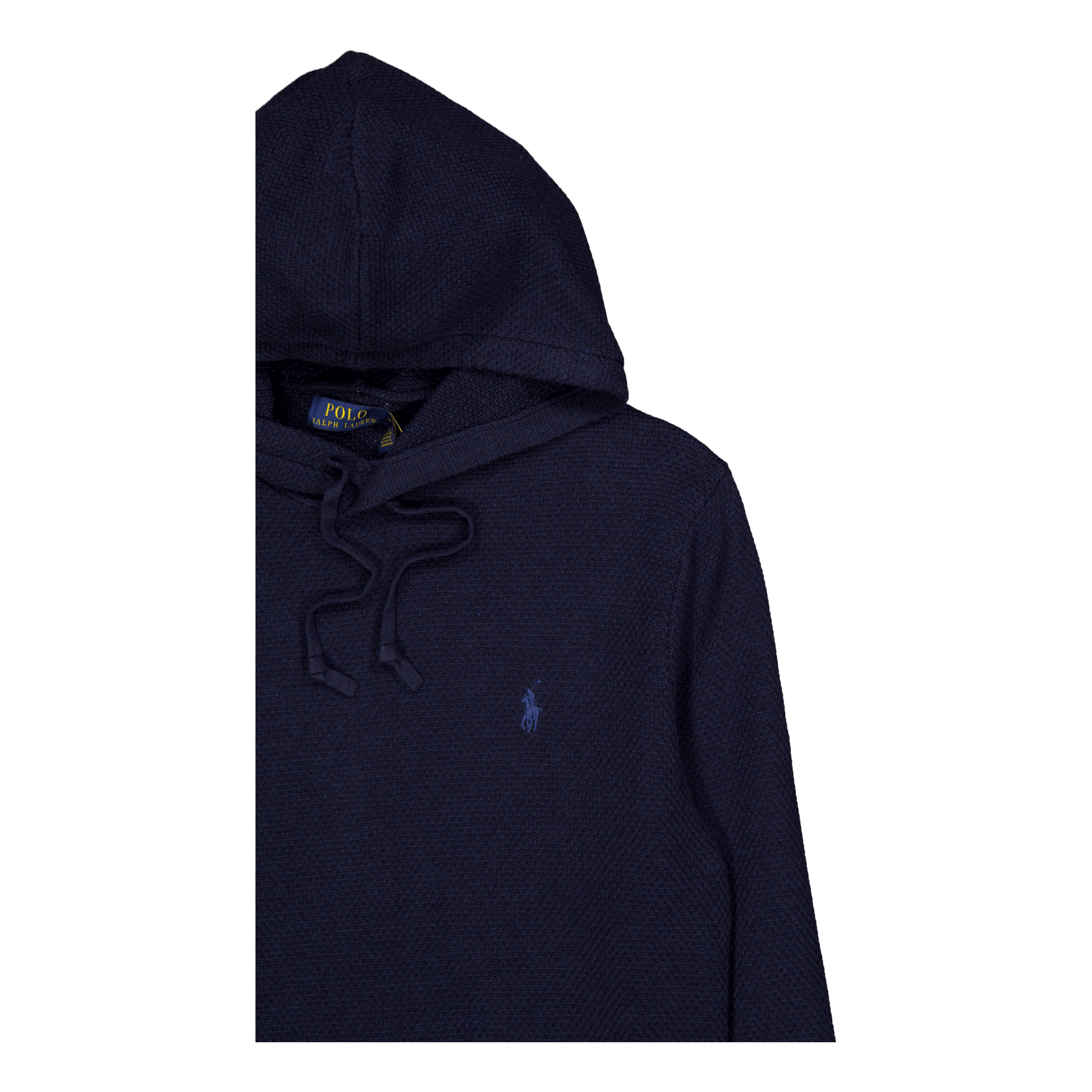 Polo Ralph Lauren Woven - Stitch Cotton Hooded Sweater Navy Hthr