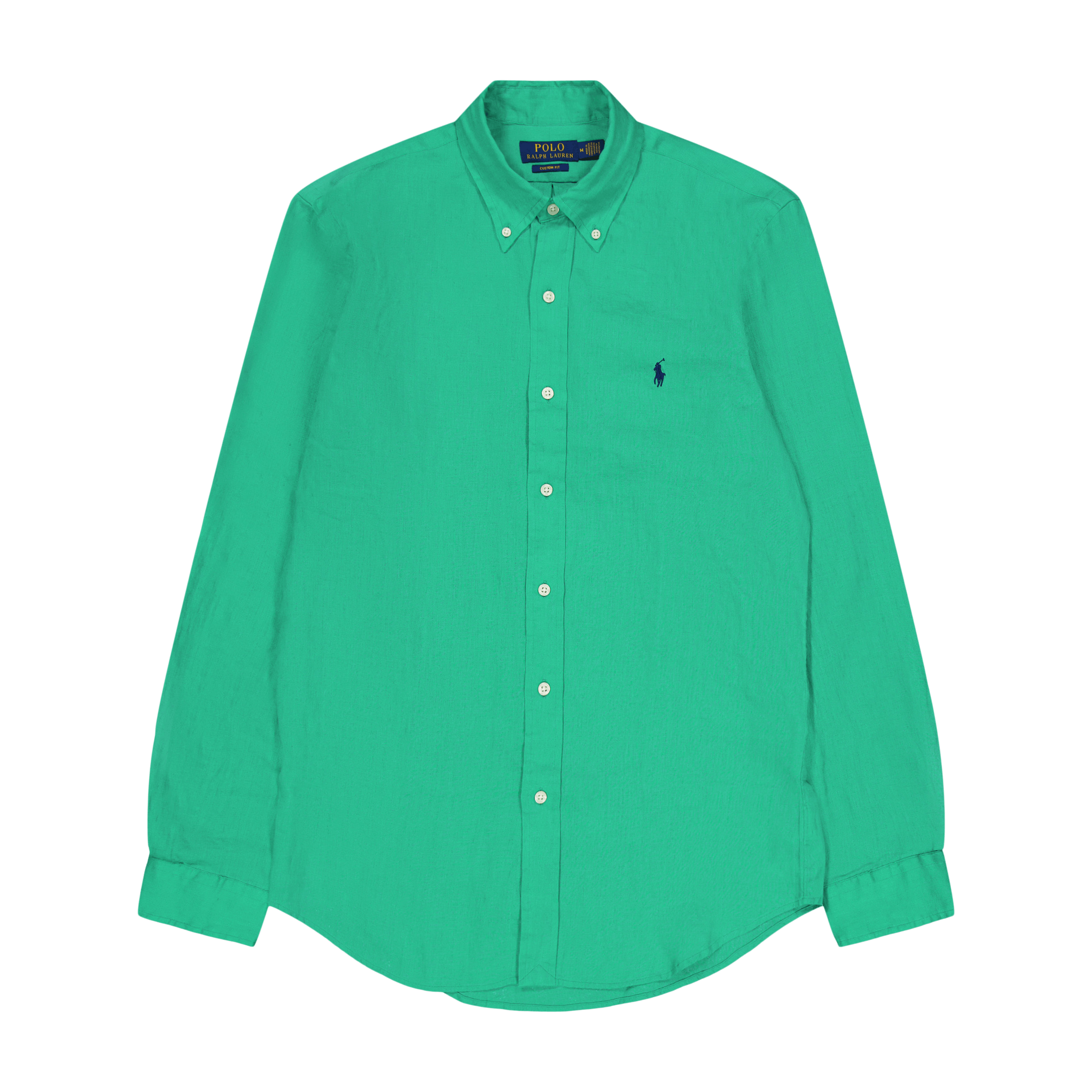 Polo Ralph Lauren Custom Fit Linen Shirt Grasshopper Green