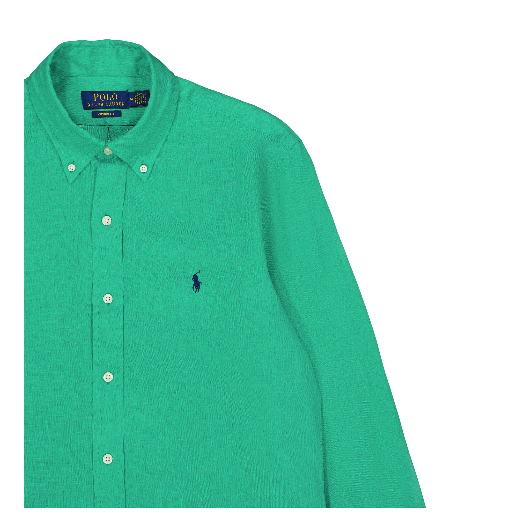 Polo Ralph Lauren Custom Fit Linen Shirt Grasshopper Green
