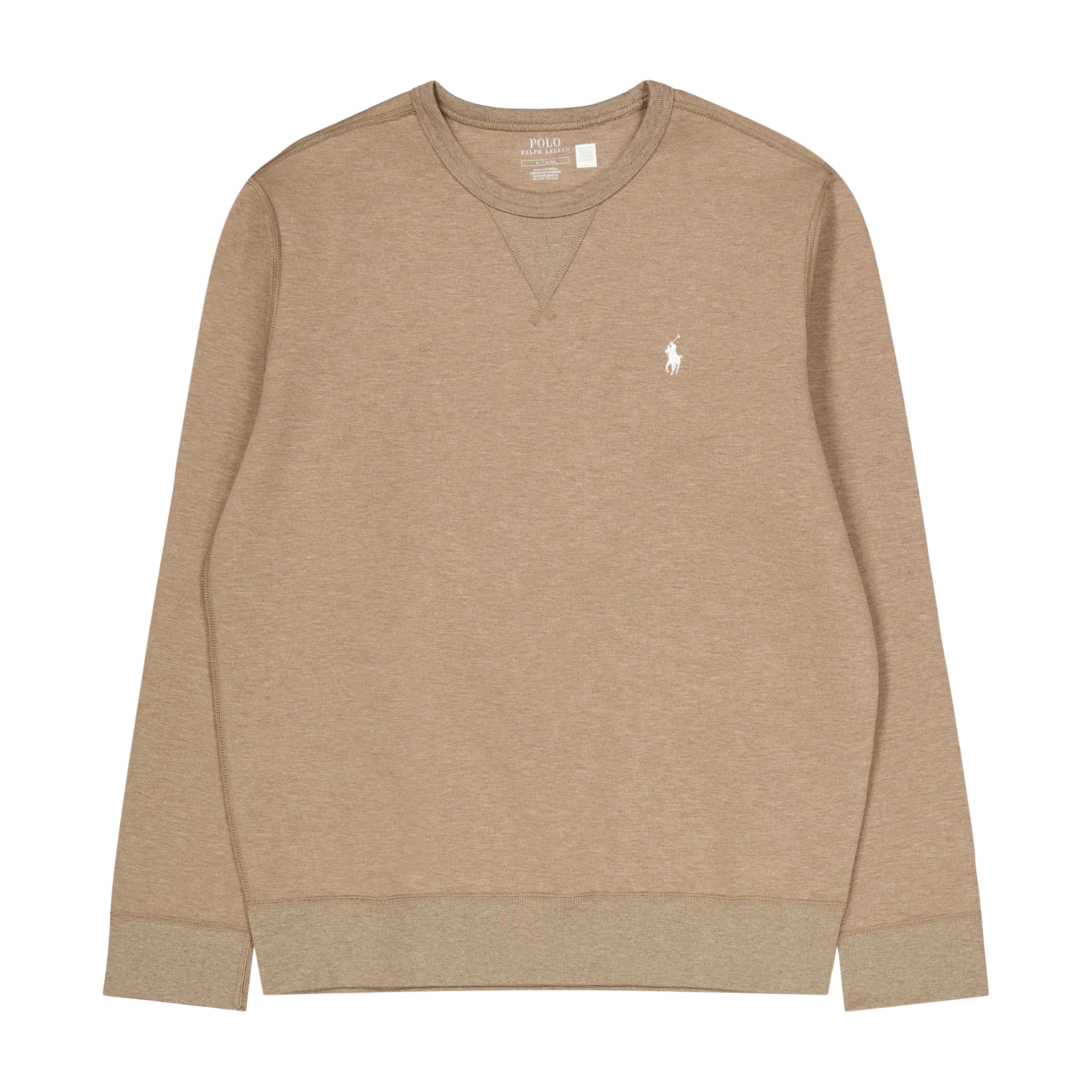 Polo Ralph Lauren Marled Double - Knit Sweatshirt Dark Taupe Heather