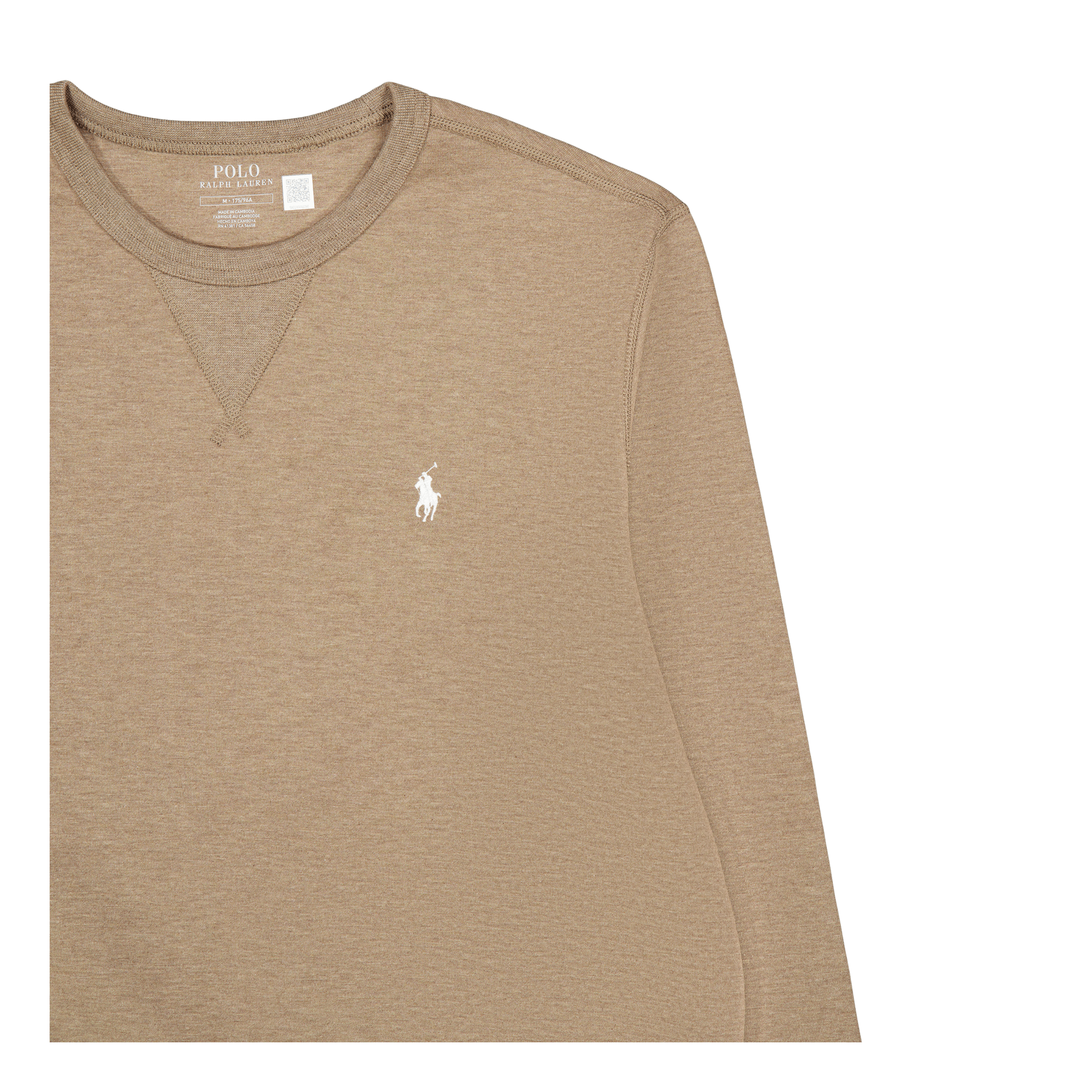 Polo Ralph Lauren Marled Double - Knit Sweatshirt Dark Taupe Heather