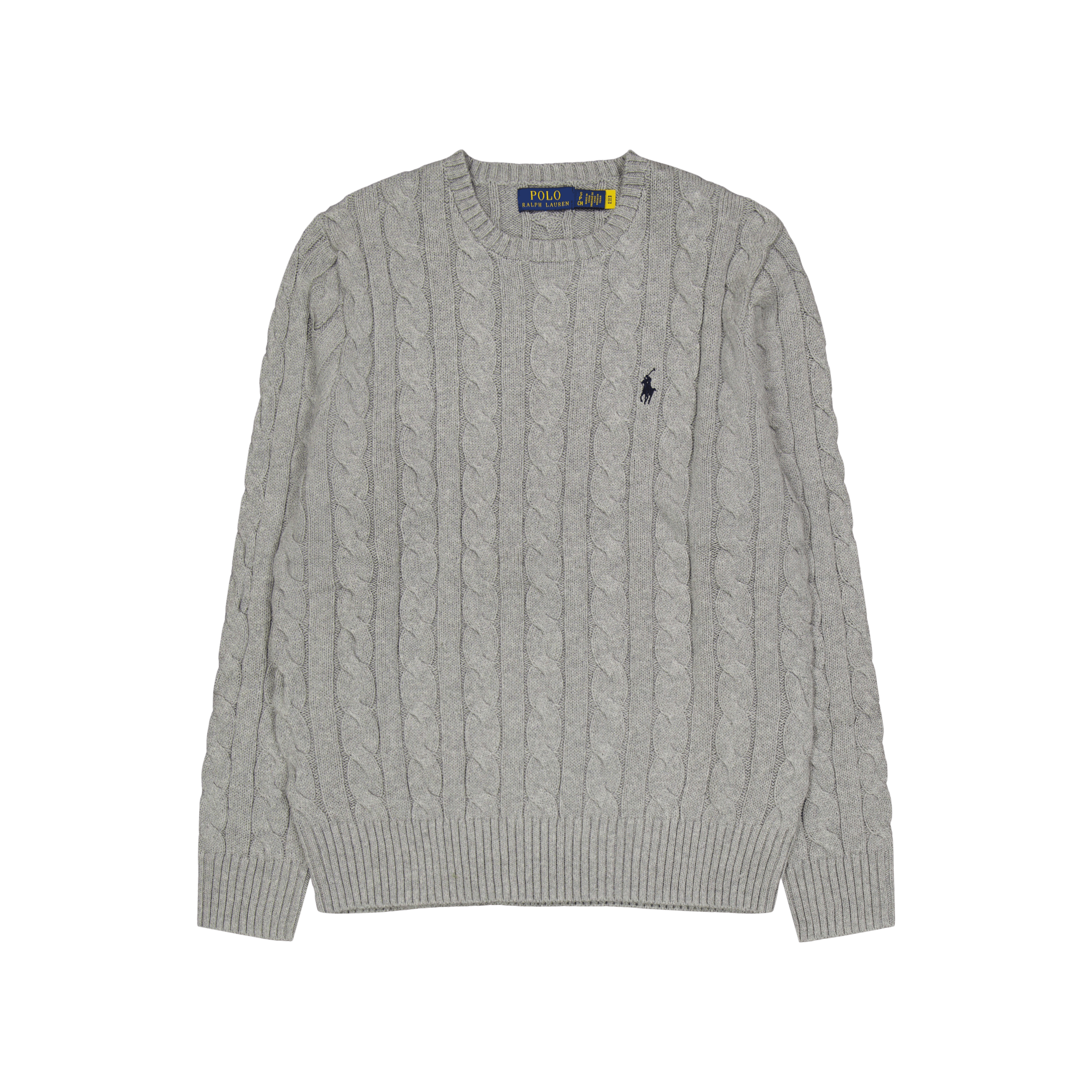 Polo Ralph Lauren Cable - Knit Cotton Sweater Fawn Grey Heather