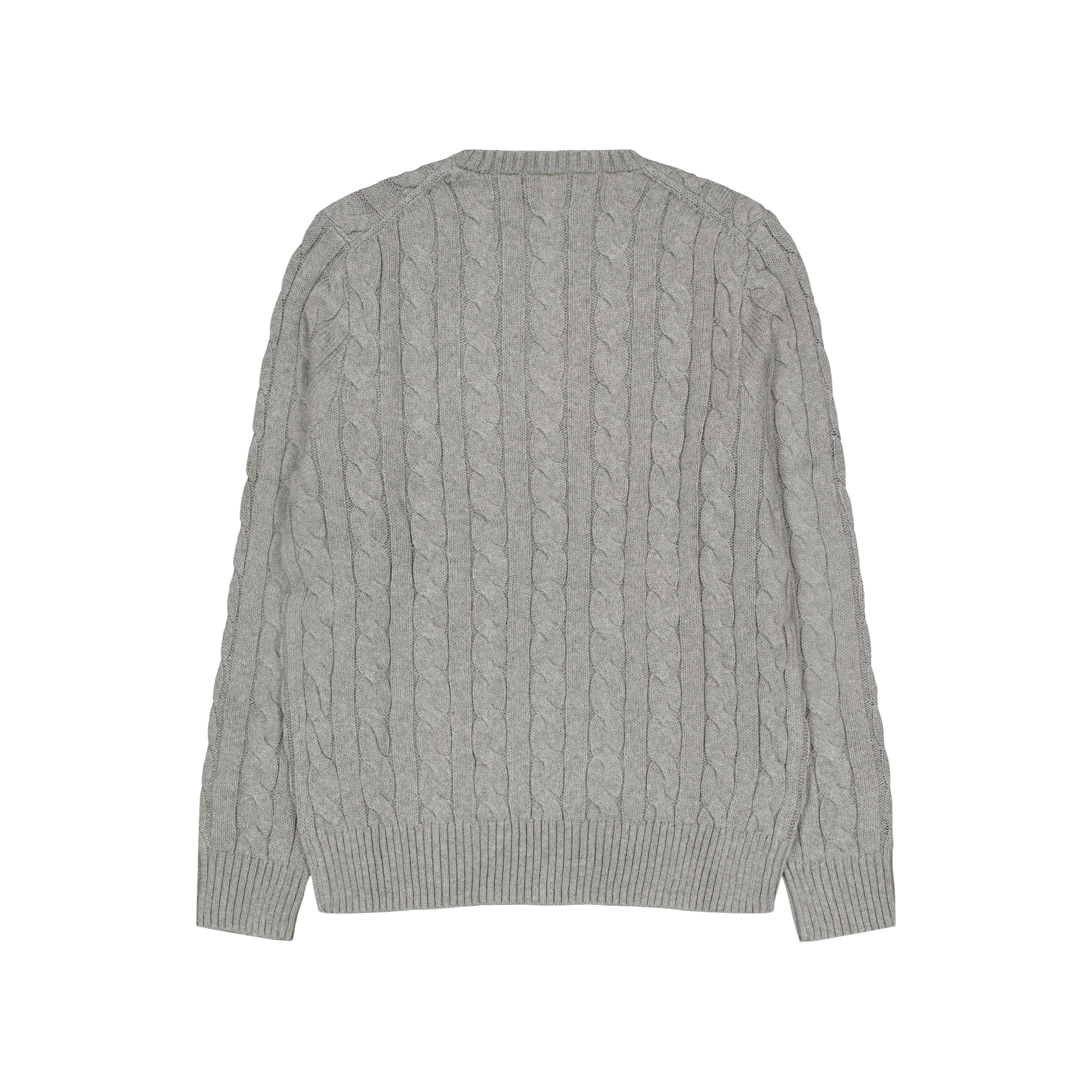 Polo Ralph Lauren Cable - Knit Cotton Sweater Fawn Grey Heather