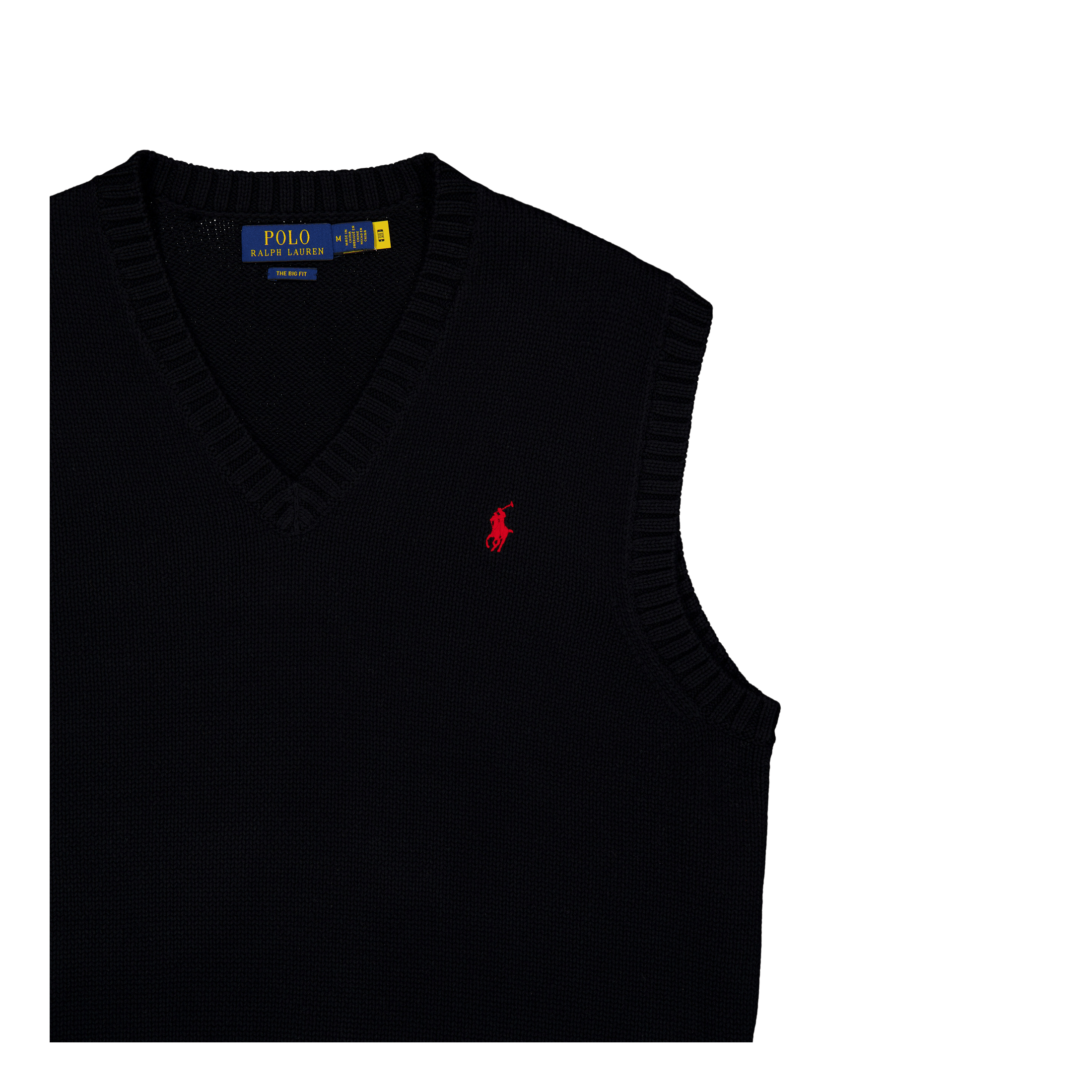 Polo Ralph Lauren Big Fit Cotton Sweater Vest Polo Black
