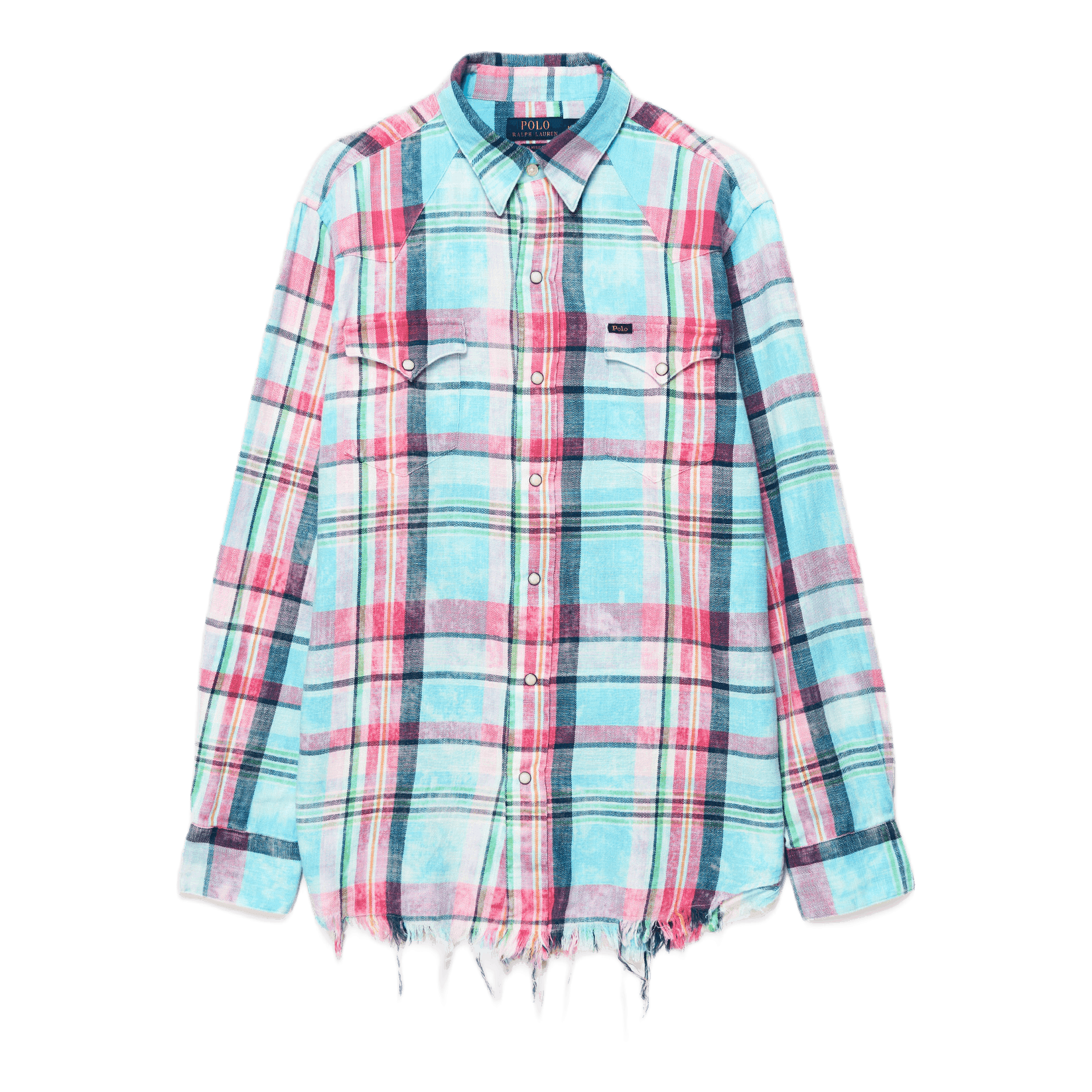 Polo Ralph Lauren Slub Cotton Plaid Western Shirt