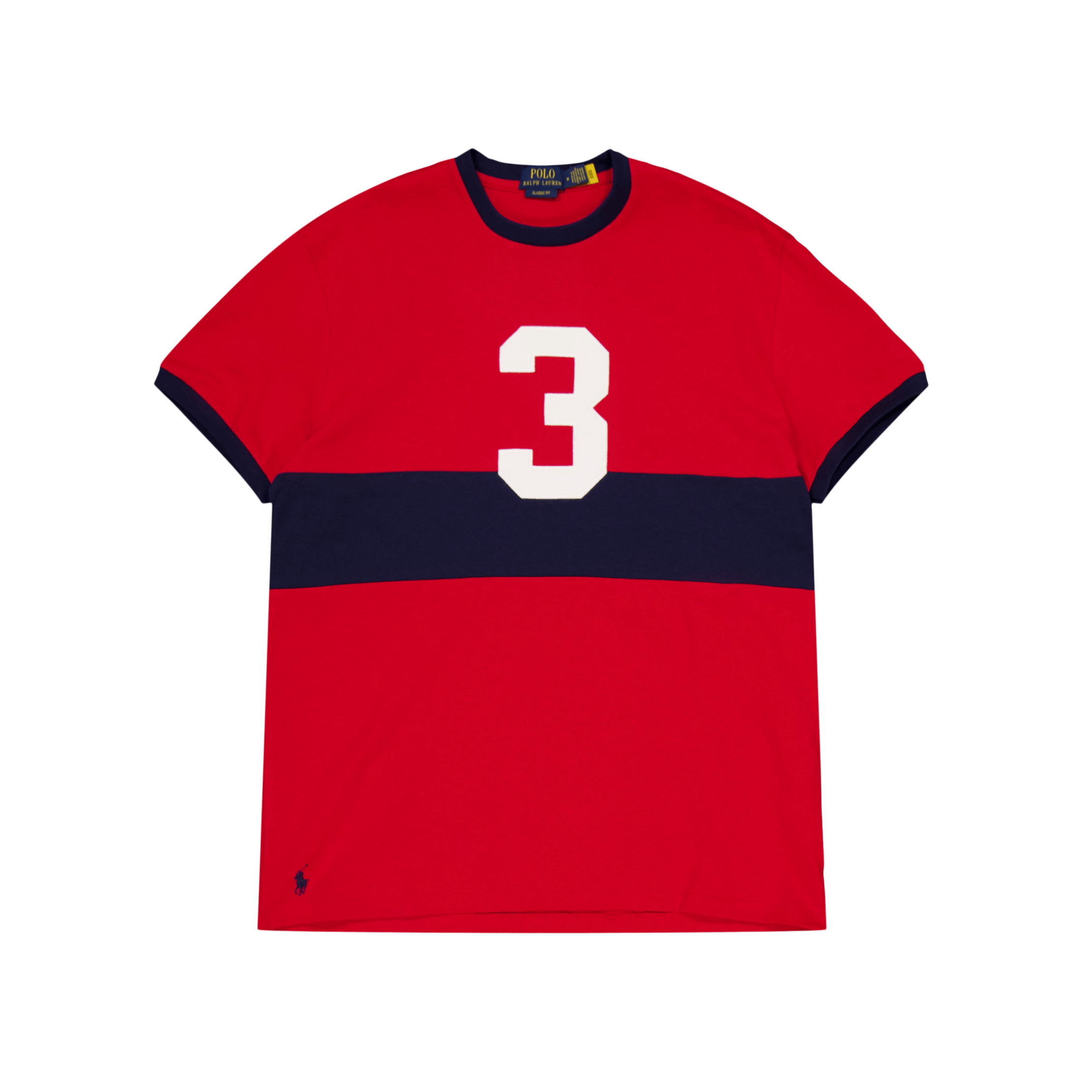Polo Ralph Lauren Heavy Weight Jersey - ssl - tsh Rl 2000 Red/ Cruise Navy