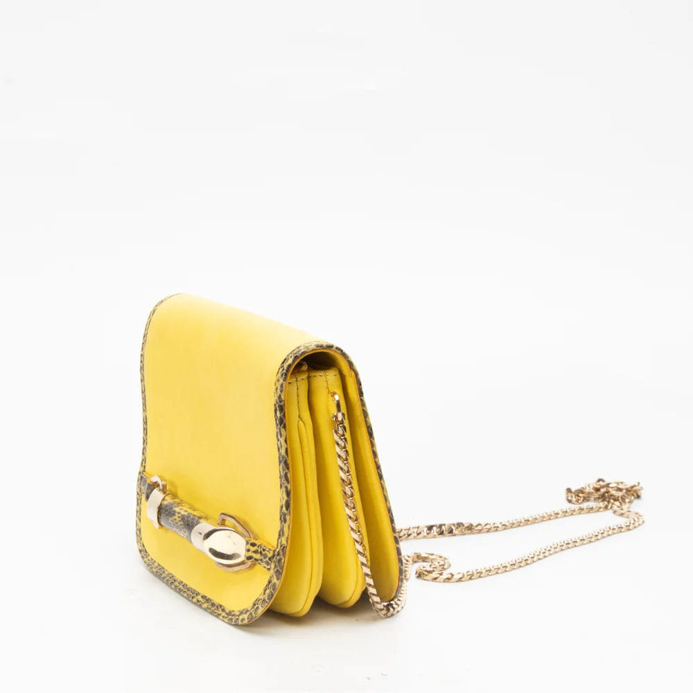 Jimmy Choo Leather - Trim Chain - Link Crossbody Bag