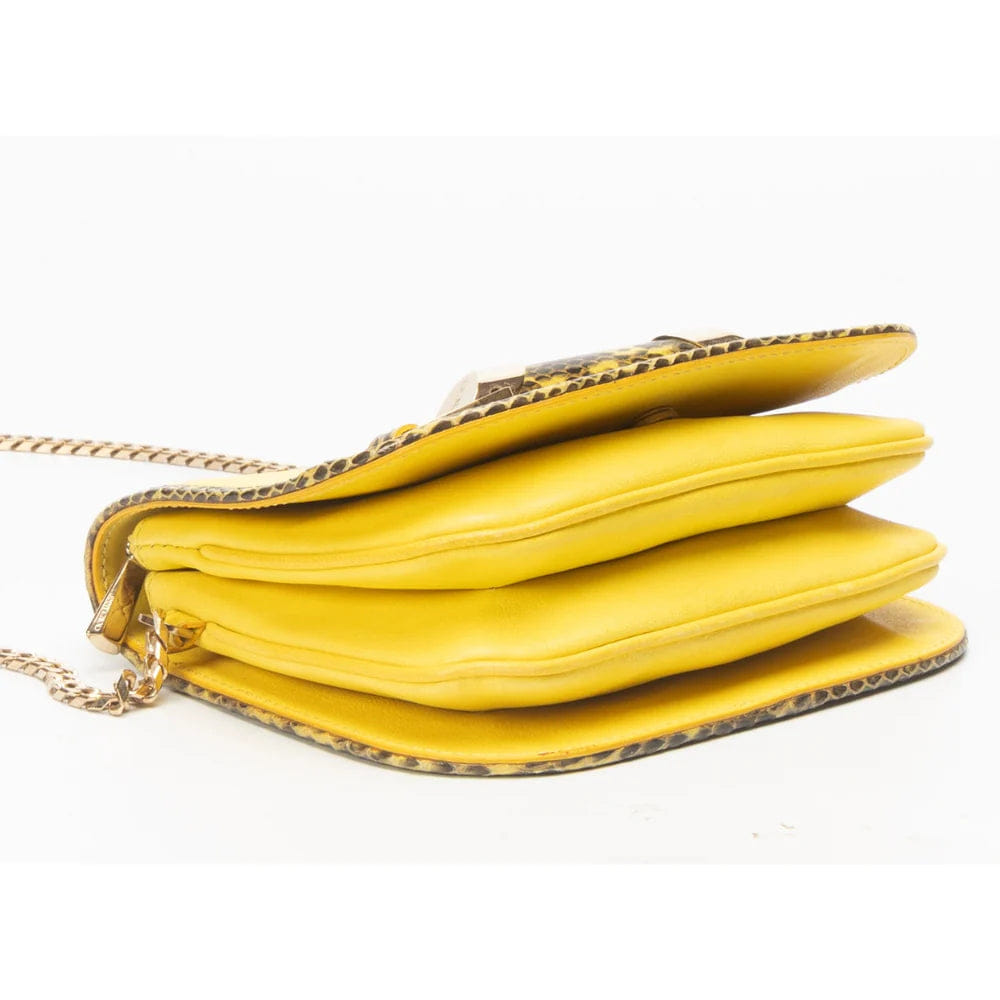 Jimmy Choo Leather - Trim Chain - Link Crossbody Bag