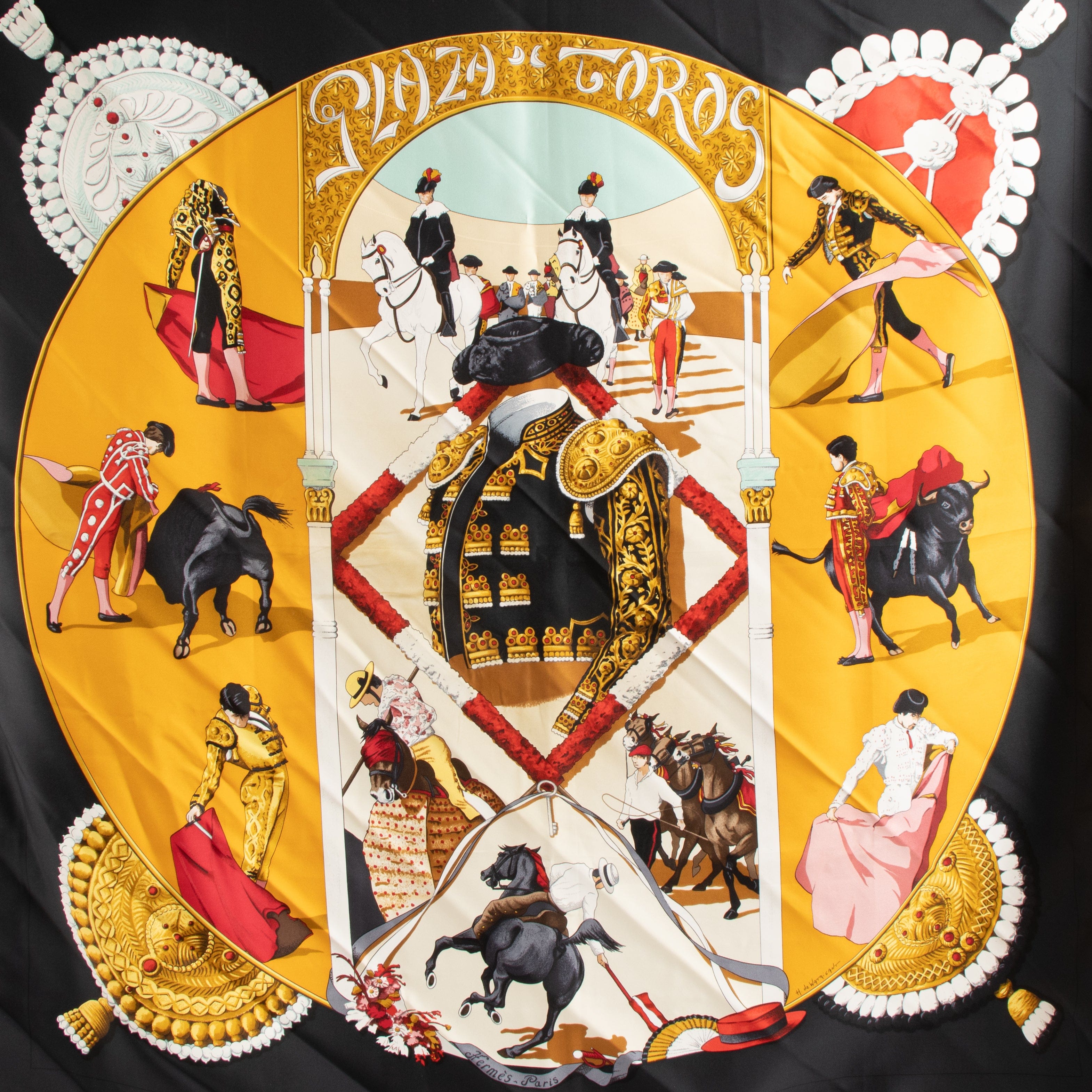 Hermès Carre de Soie 90 Plaza de Toros