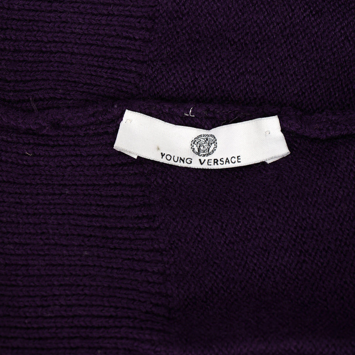VERSACE BIG LOGO WOOL BEANIE HAT