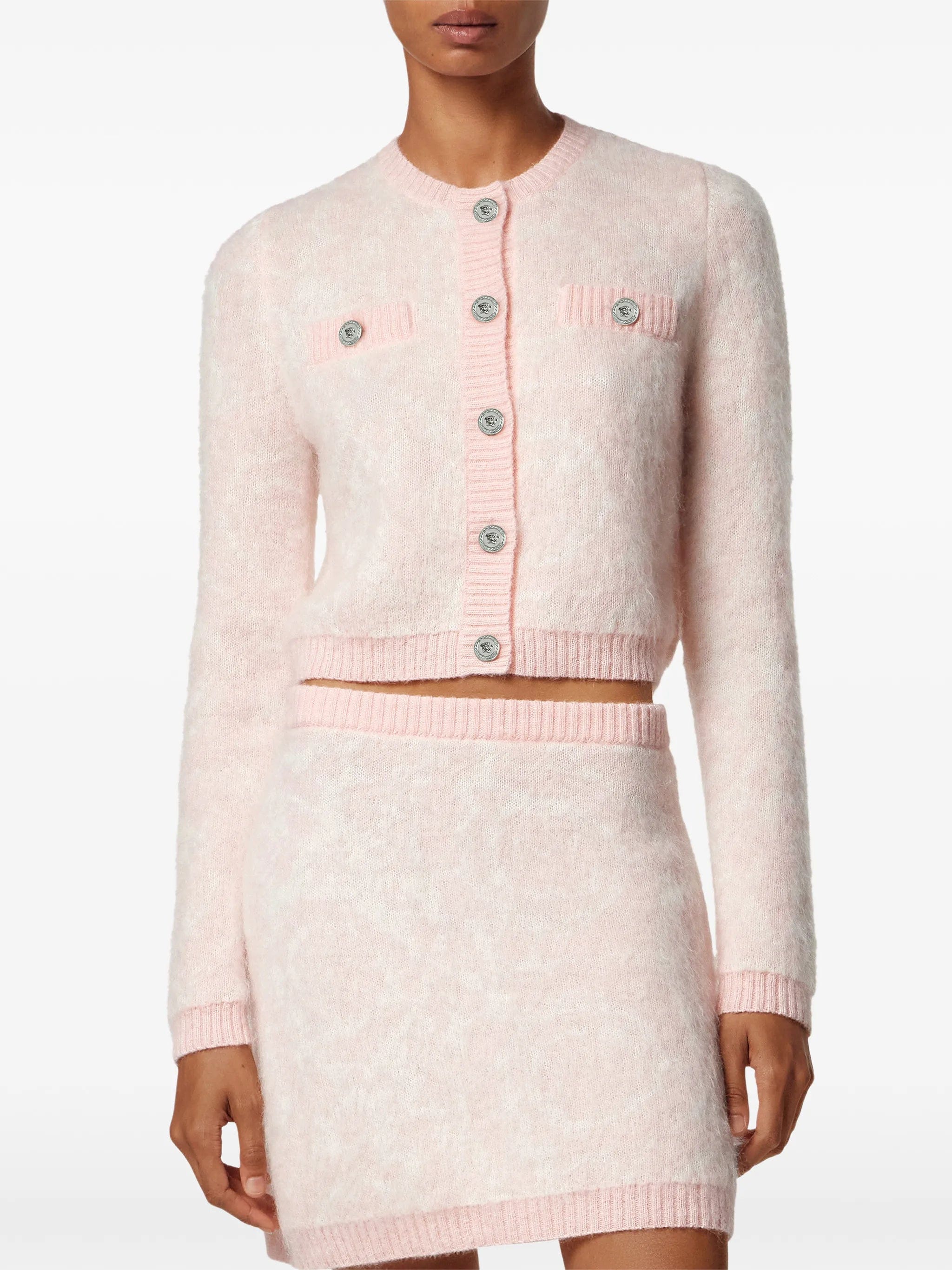 Versace mohair knit cardigan