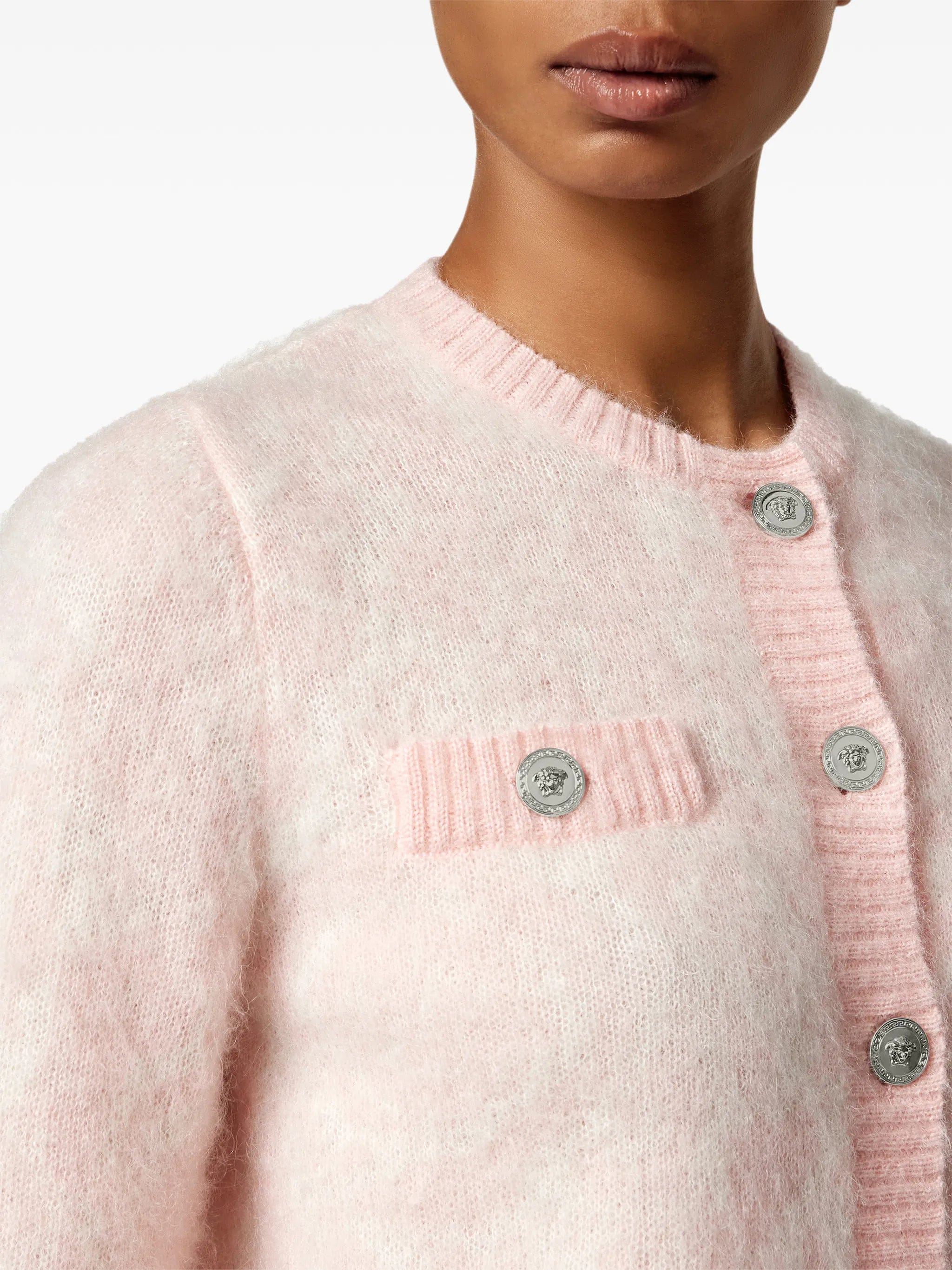 Versace mohair knit cardigan