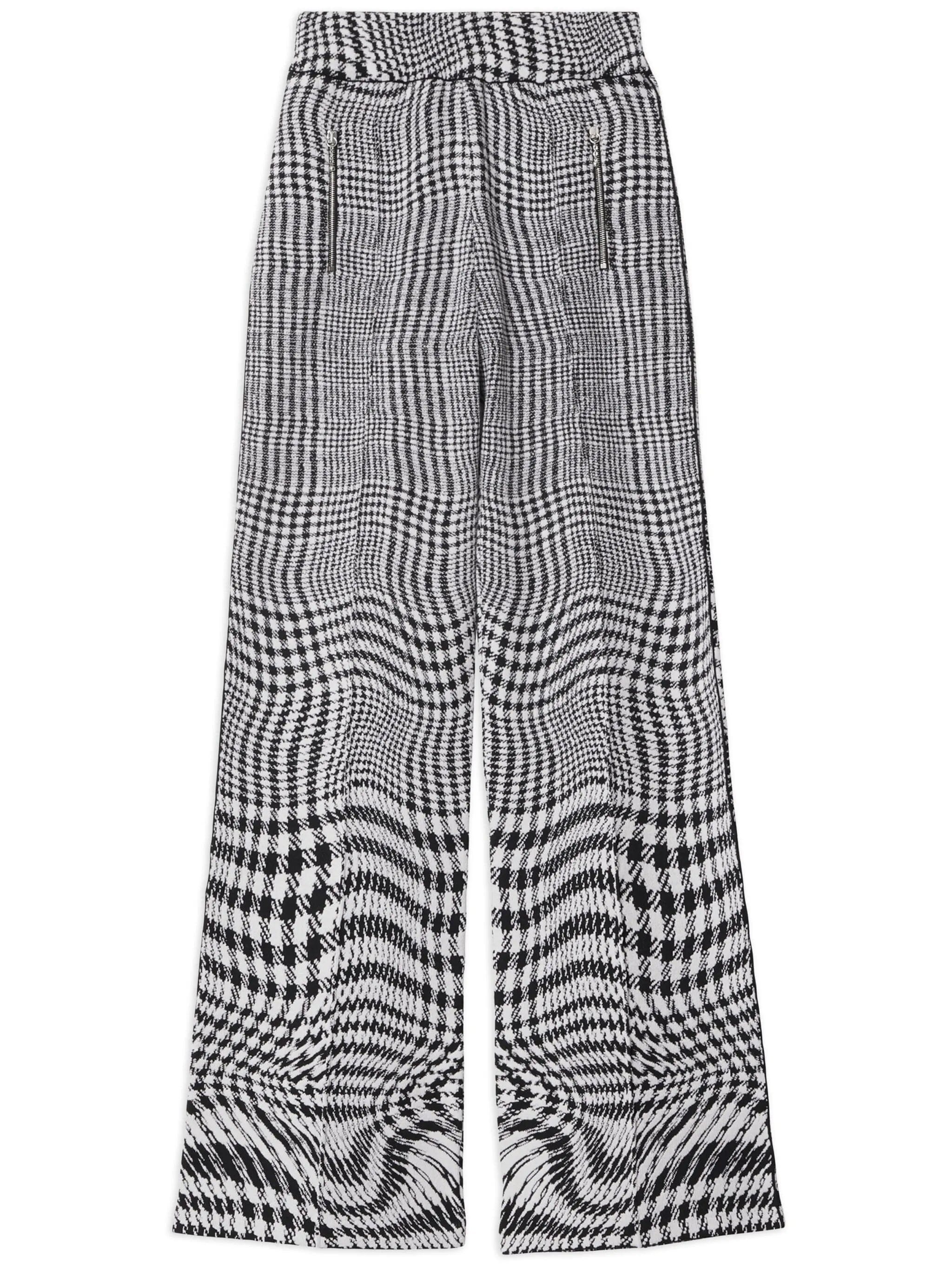 Burberry warped houndstooth jacquard trousers