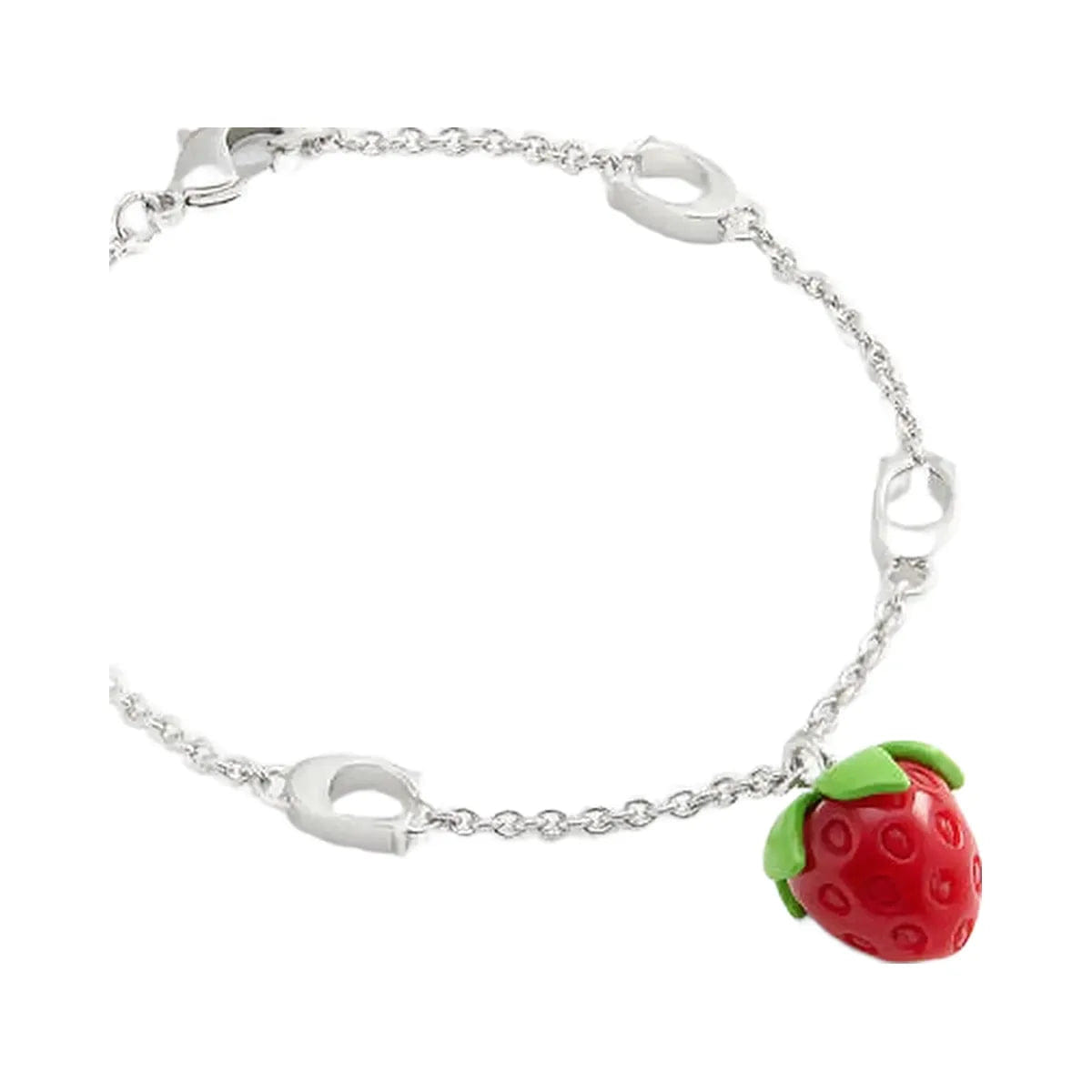 Coach Strawberry Charm Bracelet Silver - Multi