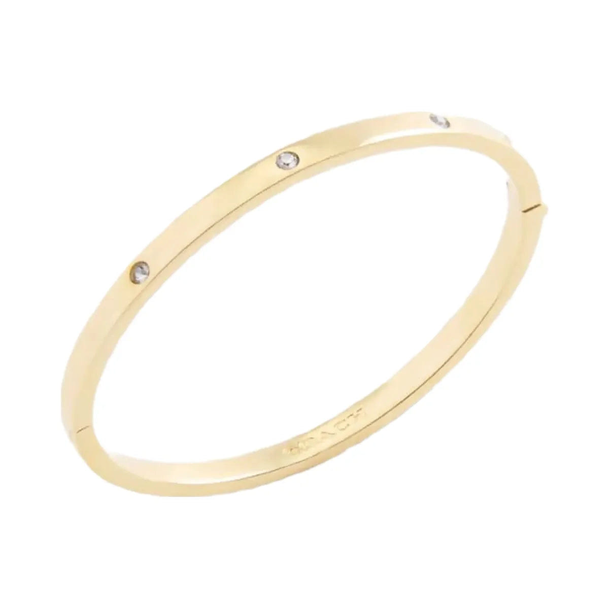 Coach Stone Hinged Bangle Gold